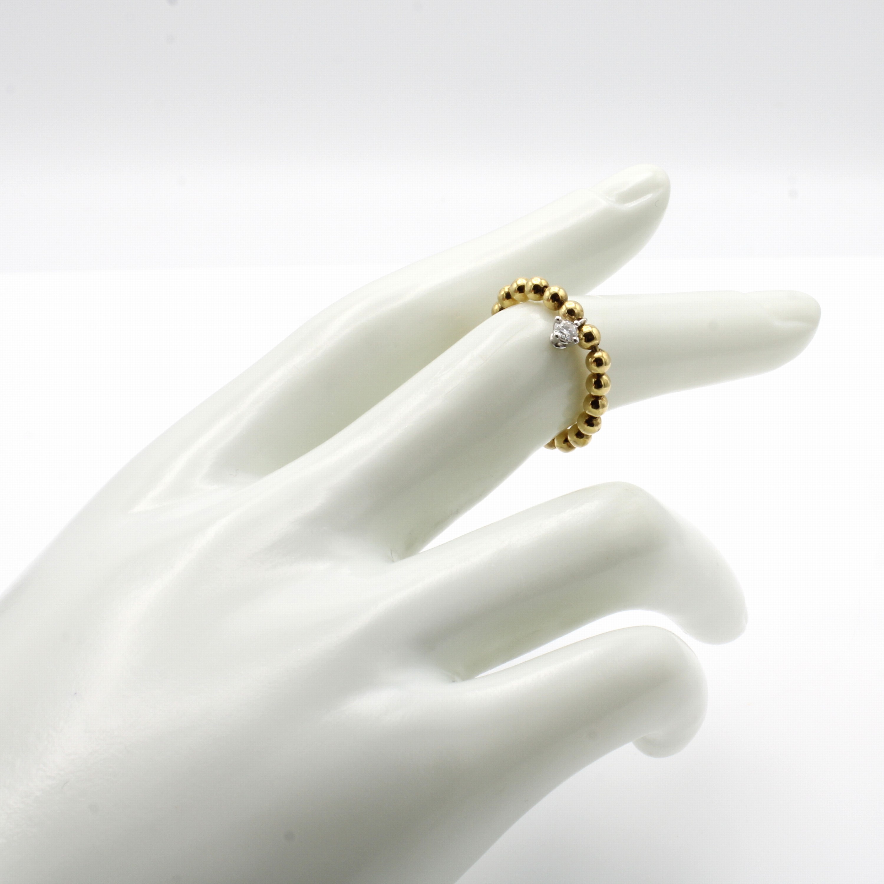 Image 27037703 - Flexiber Kugelring mit Brillant, GG/WG 750/ 000, Brill. ca. 0.10 ct Weiß/si, RW ca. 54 ...