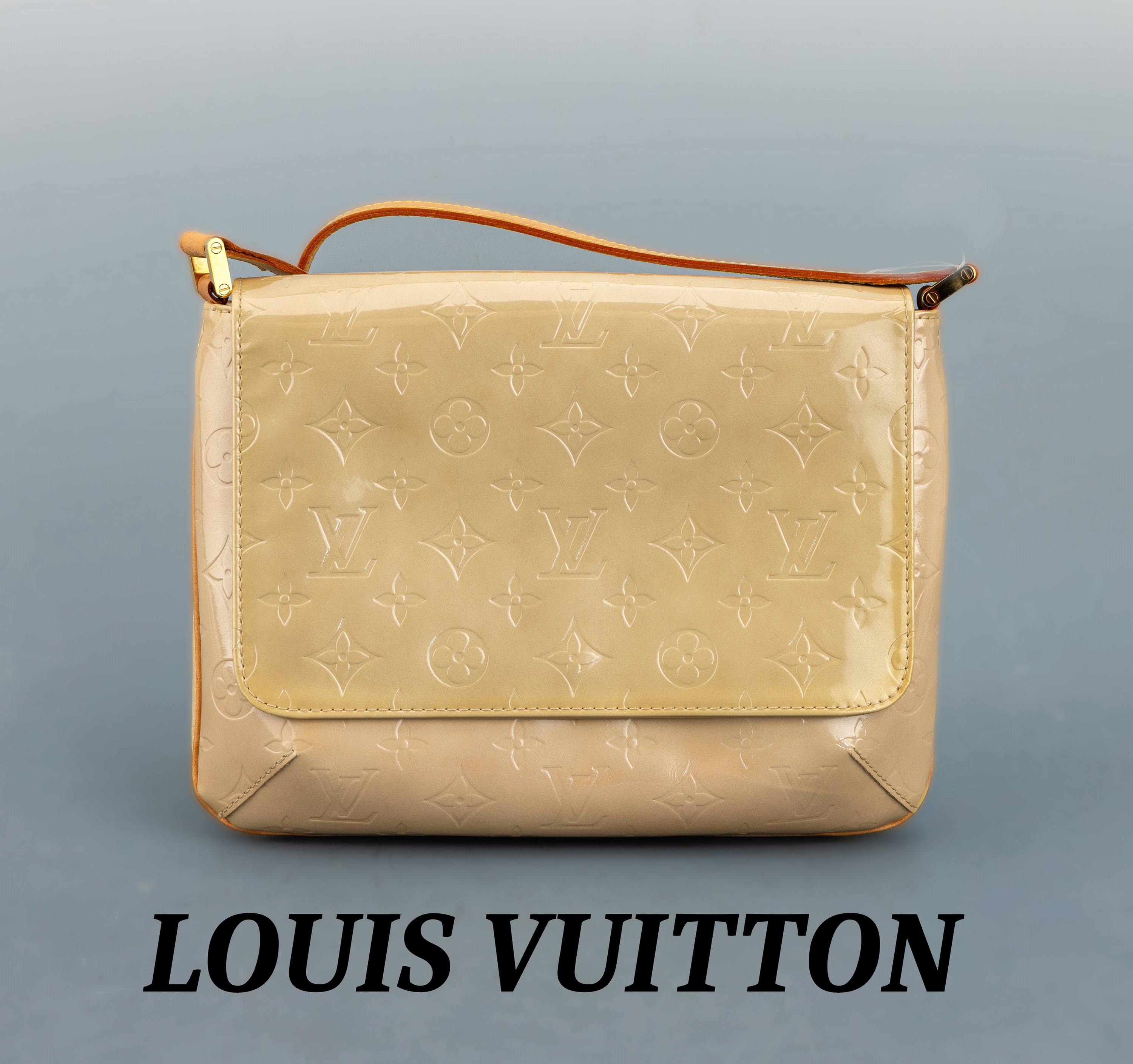 Image 27037739 - LOUIS VUITTON Handtasche, ´Thompson Street, Monogram Vernis´ in Beige, Schulterriemen ...