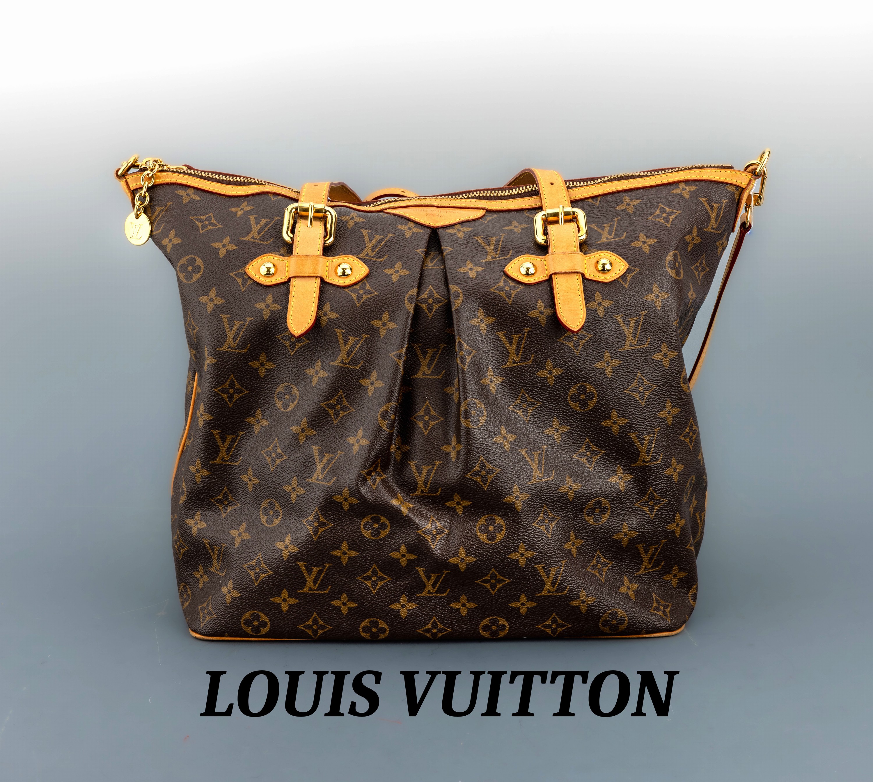 Image 27037745 - LOUIS VUITTON Schultertasche, ´Palermo MM, Monogram Canvas´, Besätze, Tragehenkel und ...