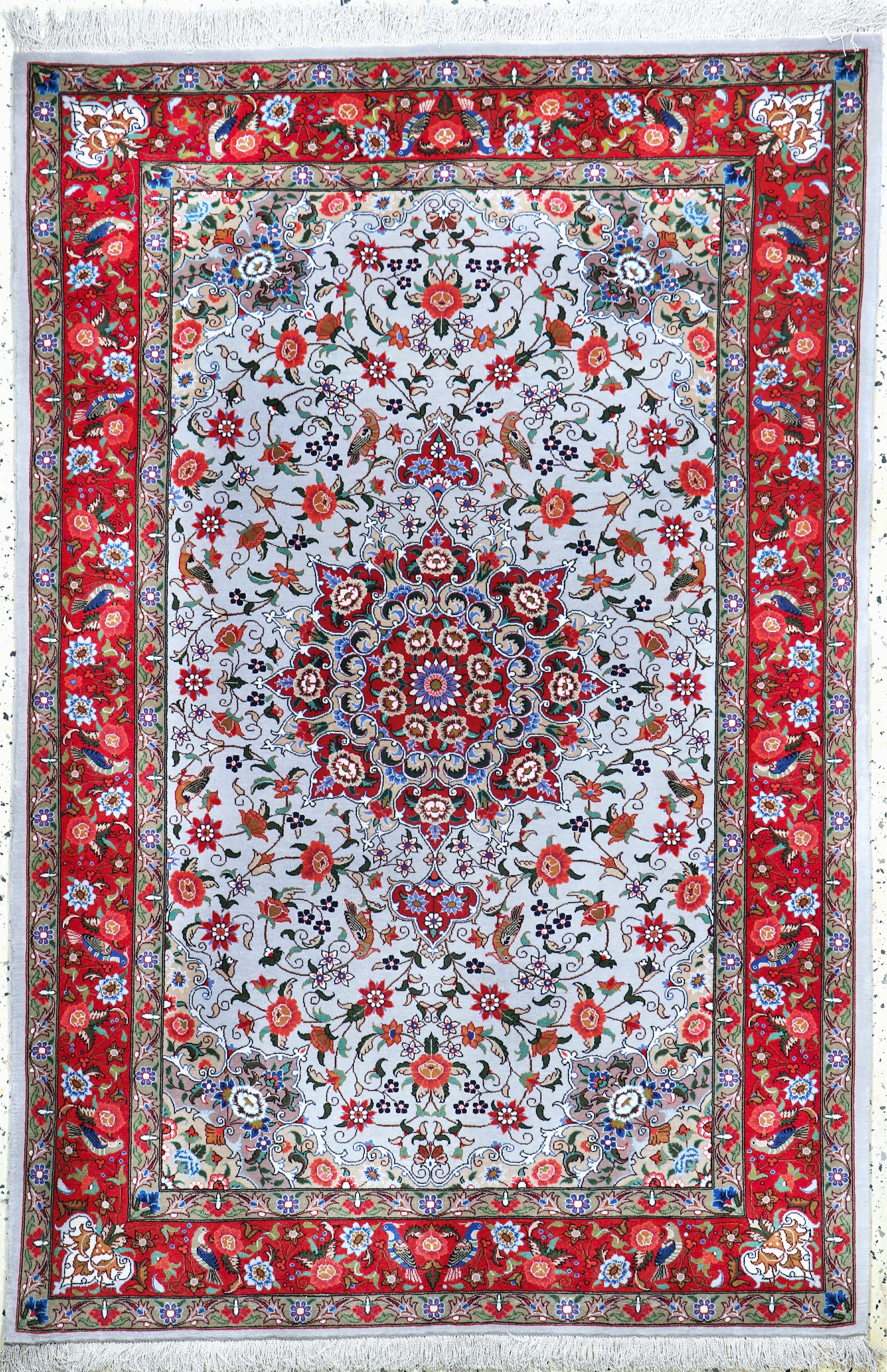 Image 27037775 - Ghom Kork Sehr fein, Persien, Neuwertig, Korkwolle auf Seide, ca. 162 x 108 cm, ca. ...