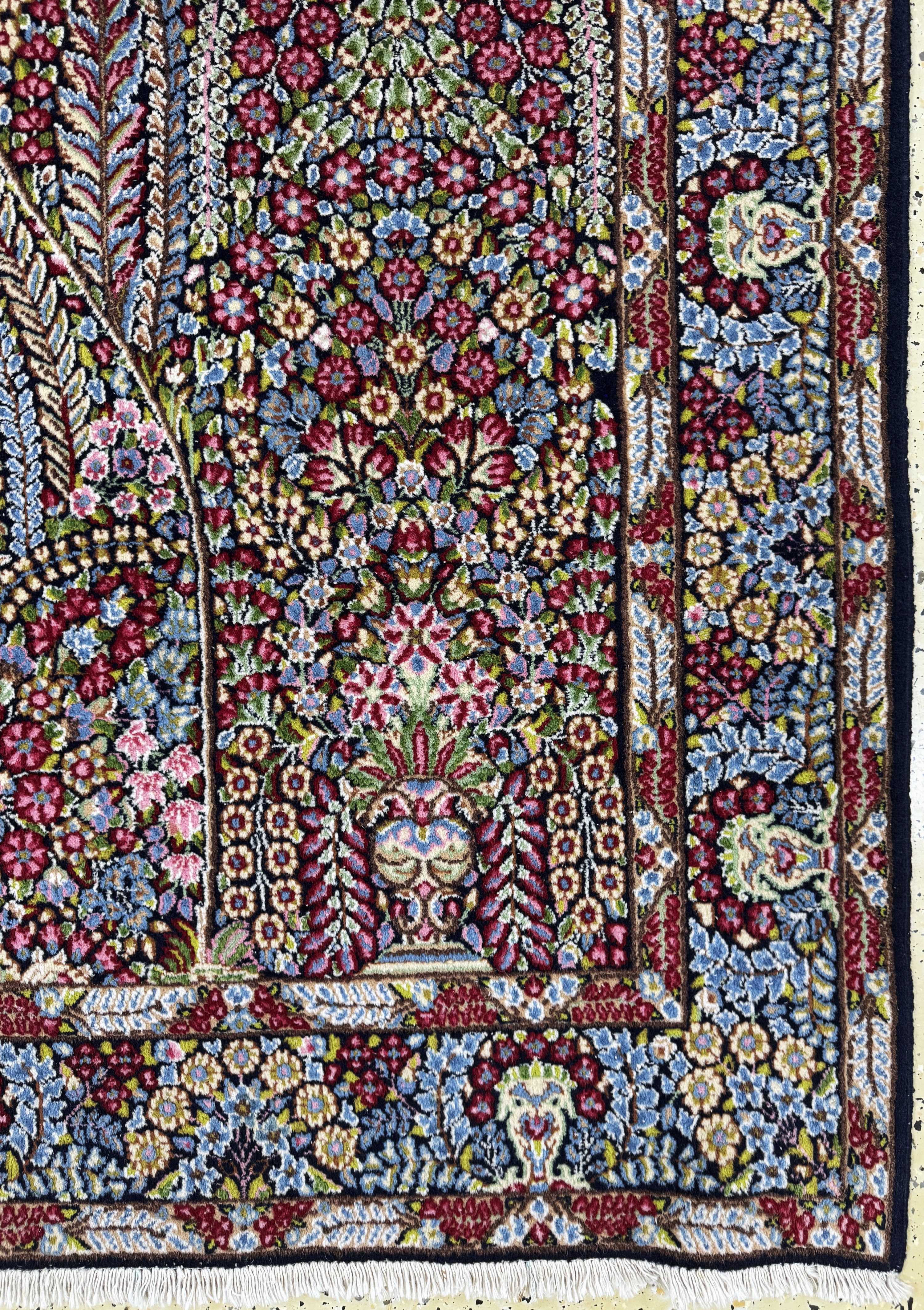 Detail a: Kerman Lawar alt, Persien, Mitte 20.Jhd, Wolle auf Baumwolle, ca. 245 x 145 cm, EHZ: 2