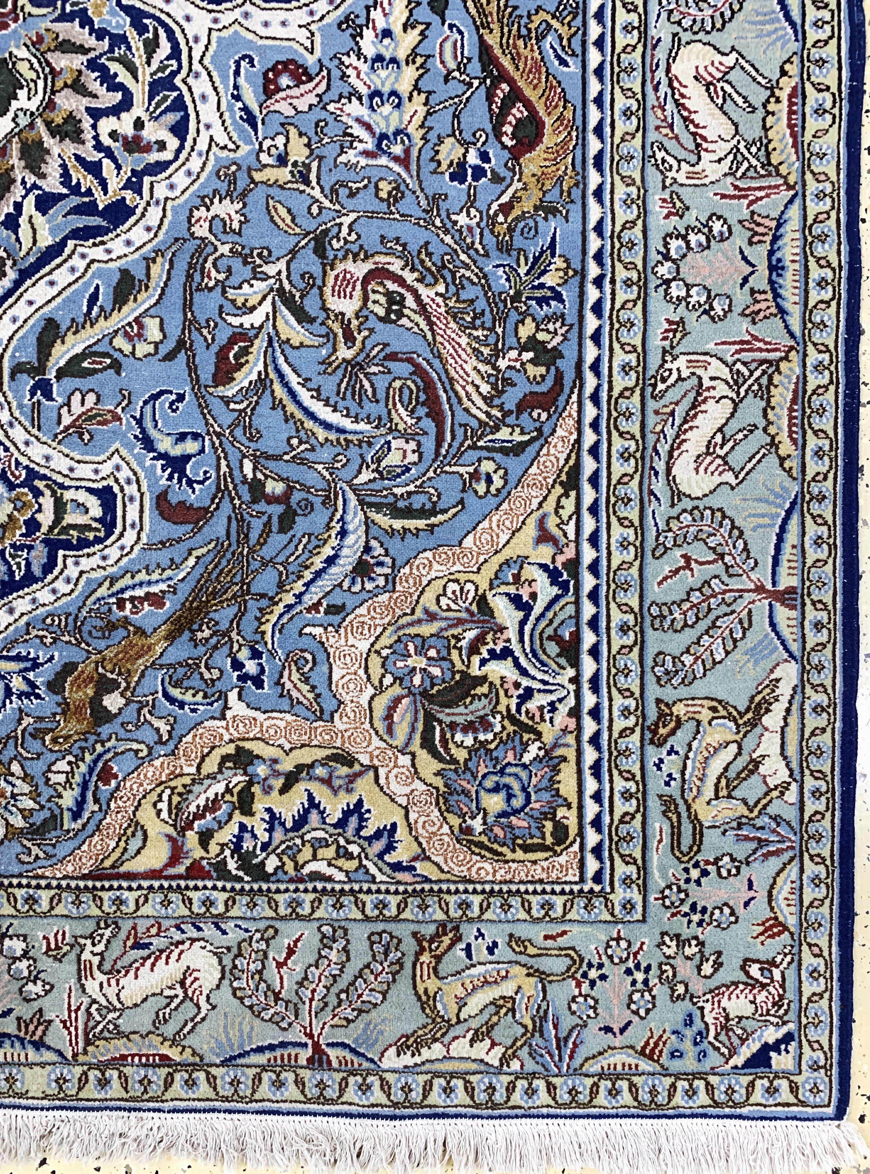 Detail a: Ghom alt, Persien, Mitte 20.Jhd, Wolle mit Seide, ca. 218 x 148 cm, EHZ: 2