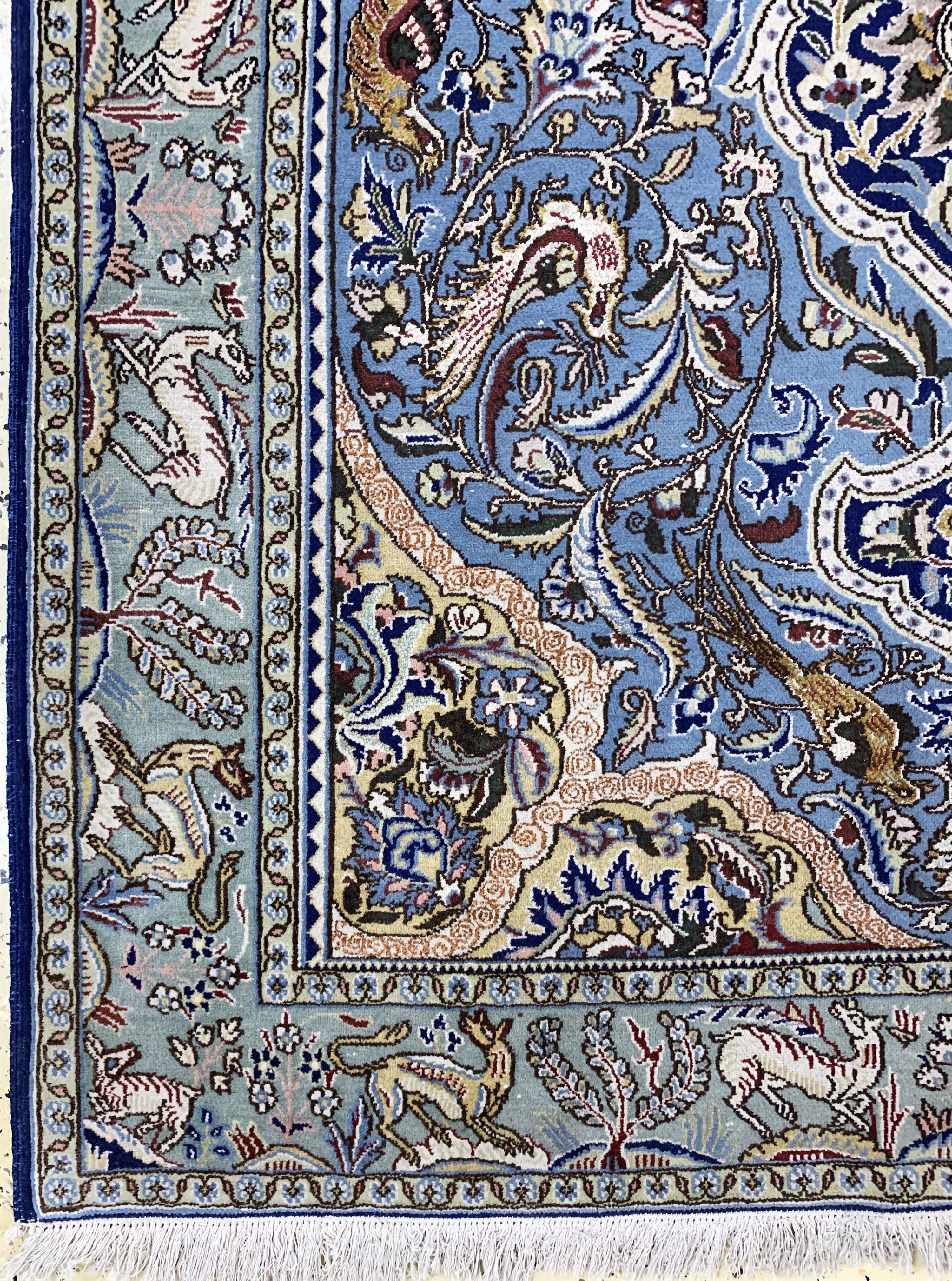 Detail b: Ghom alt, Persien, Mitte 20.Jhd, Wolle mit Seide, ca. 218 x 148 cm, EHZ: 2