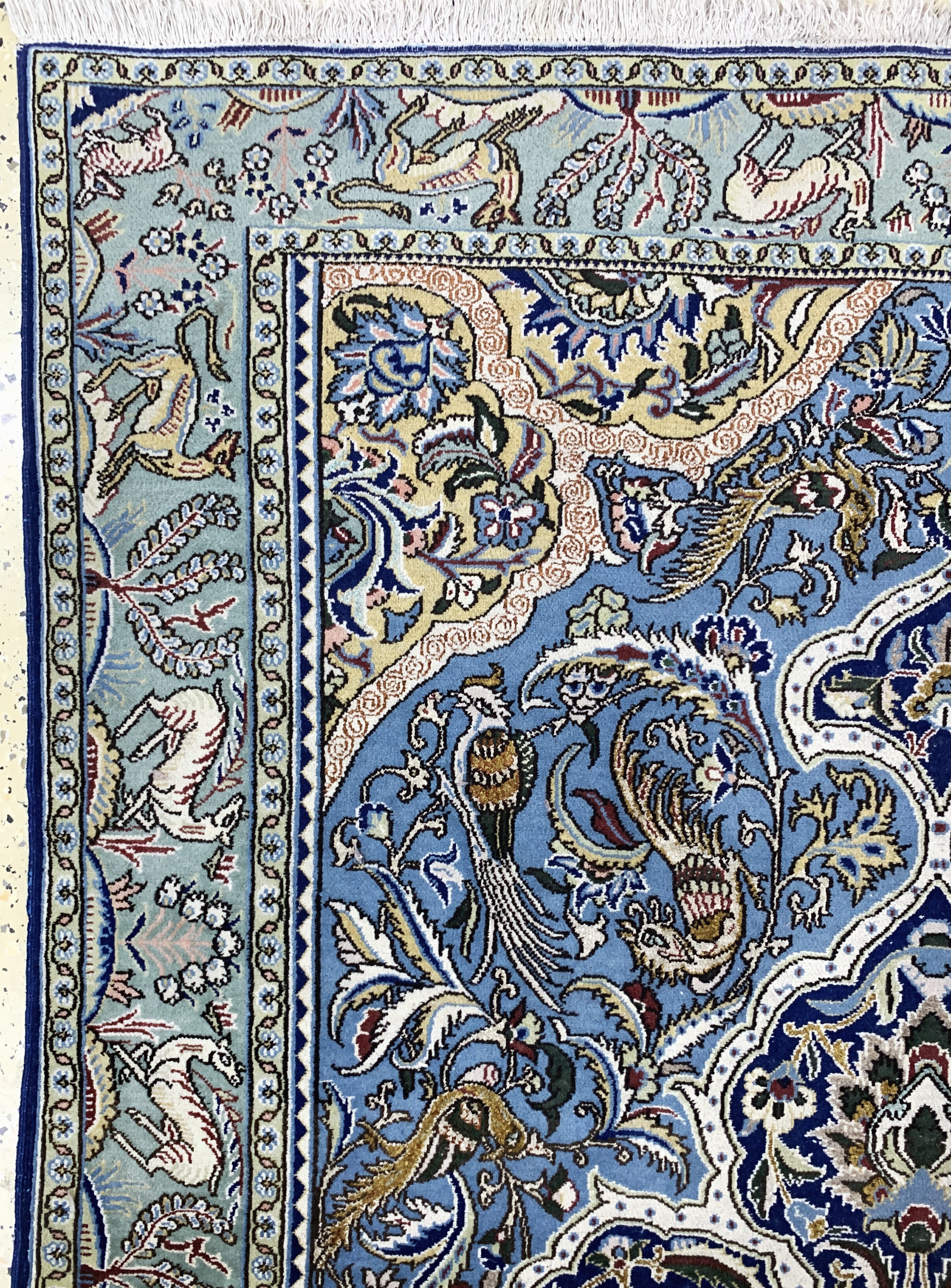 Detail d: Ghom alt, Persien, Mitte 20.Jhd, Wolle mit Seide, ca. 218 x 148 cm, EHZ: 2