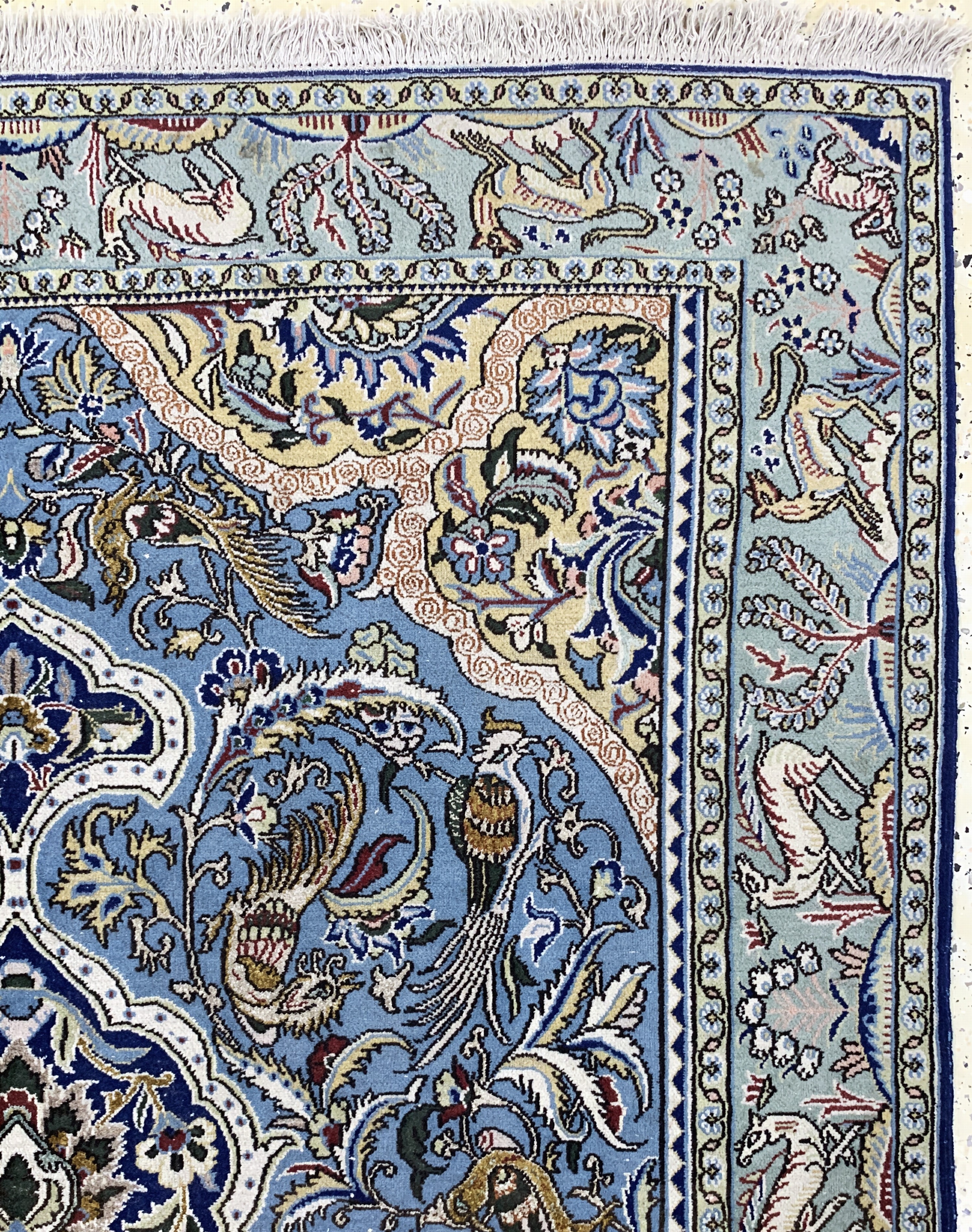 Detail e: Ghom alt, Persien, Mitte 20.Jhd, Wolle mit Seide, ca. 218 x 148 cm, EHZ: 2