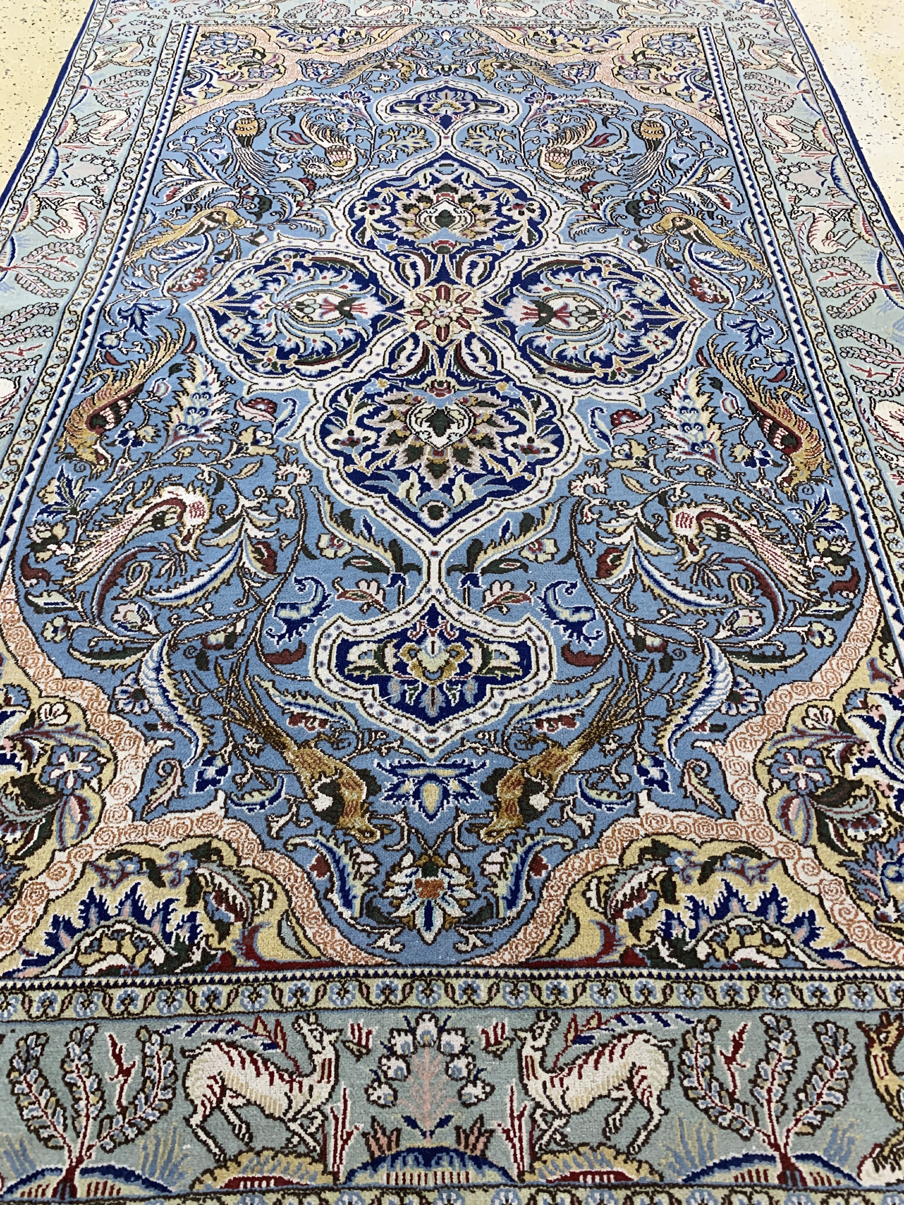 Detail f: Ghom alt, Persien, Mitte 20.Jhd, Wolle mit Seide, ca. 218 x 148 cm, EHZ: 2