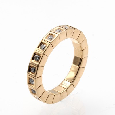 Image Memoryring mit Brillanten, RG 750/000, l. flexibel, Brill. zus. ca. 0.48 ct Weiß/si, RW ...