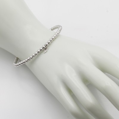 27037727a - Elastisches Kugelarmband, WG 750/000, Kugeld. ca. 4 mm