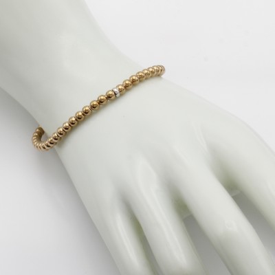 27037730a - Elastisches Kugelarmband, RoséG 750/000, Kugeld. ca. 4 mm