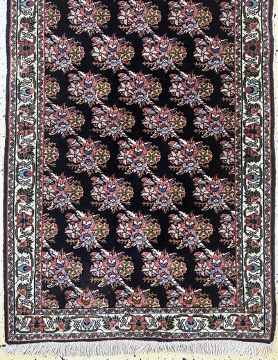 27037767b - Bidjar fein, Persien, Ende 20.Jhd, Wolle auf Baumwolle, ca. 192 x 79 cm, EHZ: 2 ...