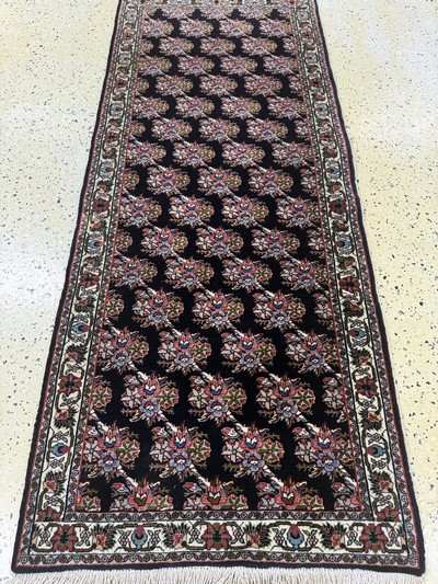 27037767c - Bidjar fein, Persien, Ende 20.Jhd, Wolle auf Baumwolle, ca. 192 x 79 cm, EHZ: 2 ...