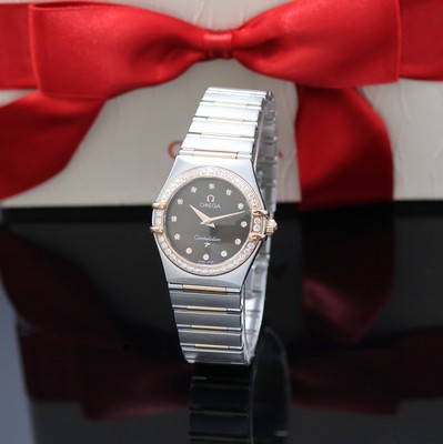 Image OMEGA nahezu neuwertige Damenarmbanduhr Constellation in Stahl/Rosegold Referenz ...