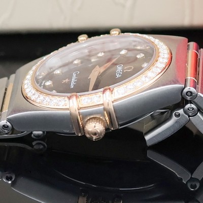 27037795e - OMEGA nahezu neuwertige Damenarmbanduhr Constellation in Stahl/Rosegold Referenz ...