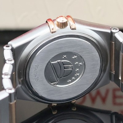 27037795f - OMEGA nahezu neuwertige Damenarmbanduhr Constellation in Stahl/Rosegold Referenz ...