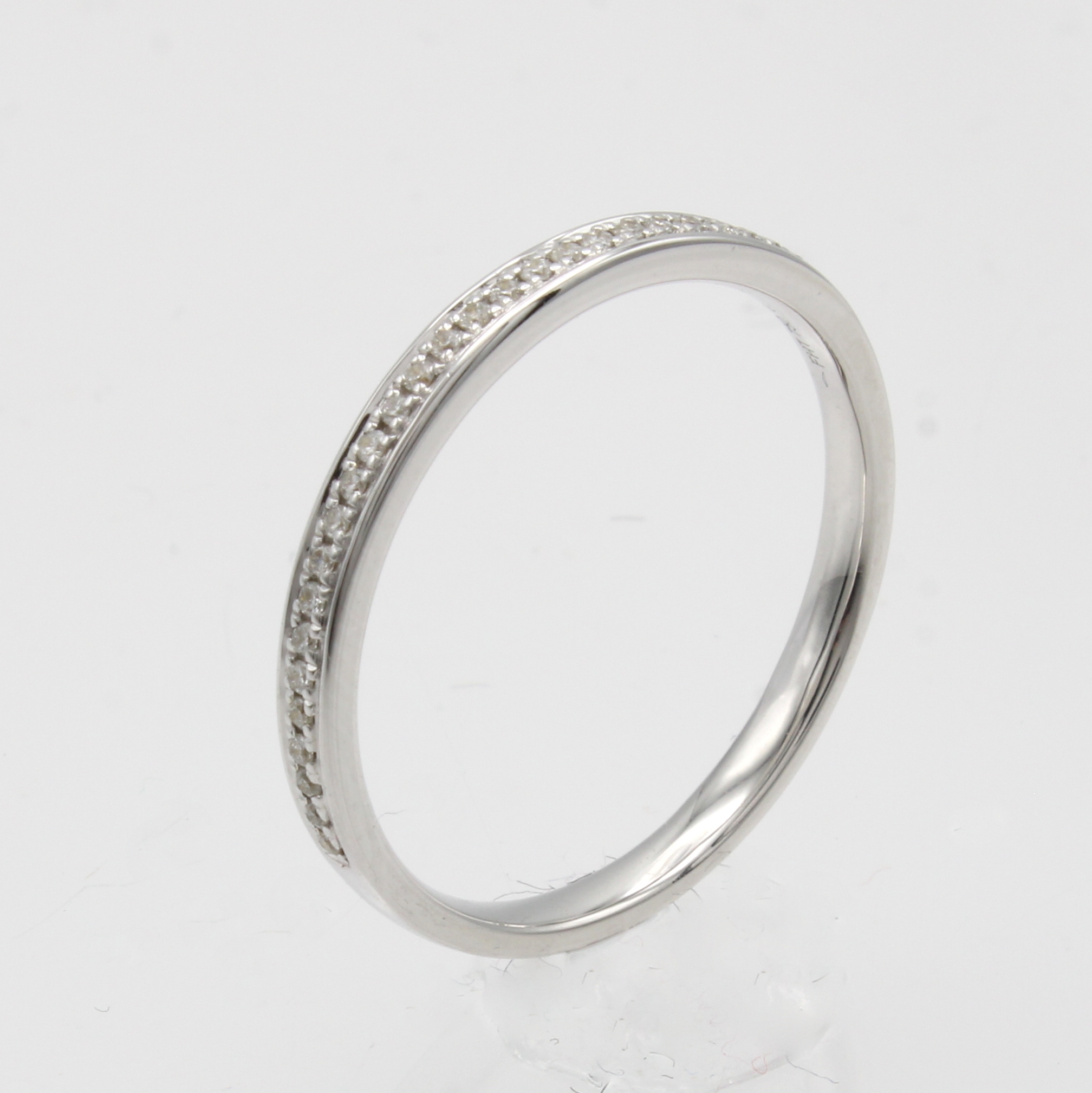 Image 27037822 - Halbmemoryring mit Brillanten, WG 750/000, Brill. zus. ca. 0.11 ct Weiß/si, RW ca. 54 ...