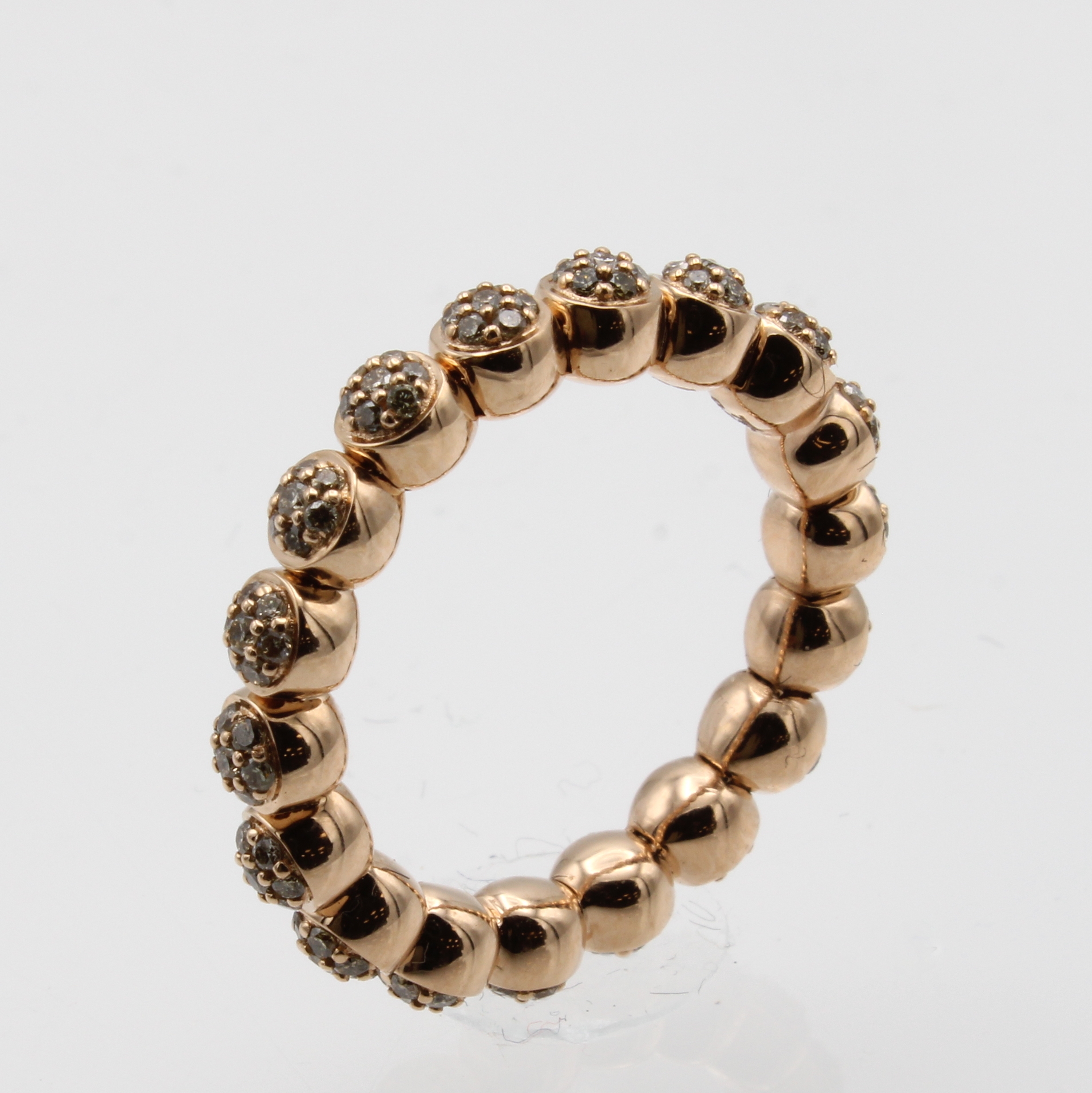 Image 27037825 - Kugelring mit Brillanten, RG 750/000, 136 Brill. rundum gef. zus. ca. 0.64 ct ...