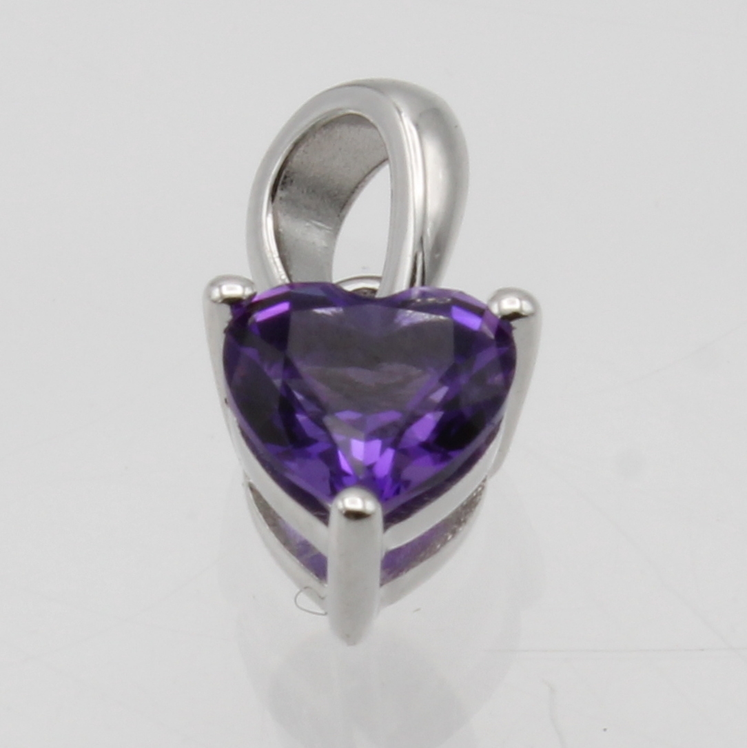Image 27037856 - Anhänger mit Amethystherz, WG 750/000, Ame- thyst ca. 0.43 ct Schätzpreis: 400, - EUR
