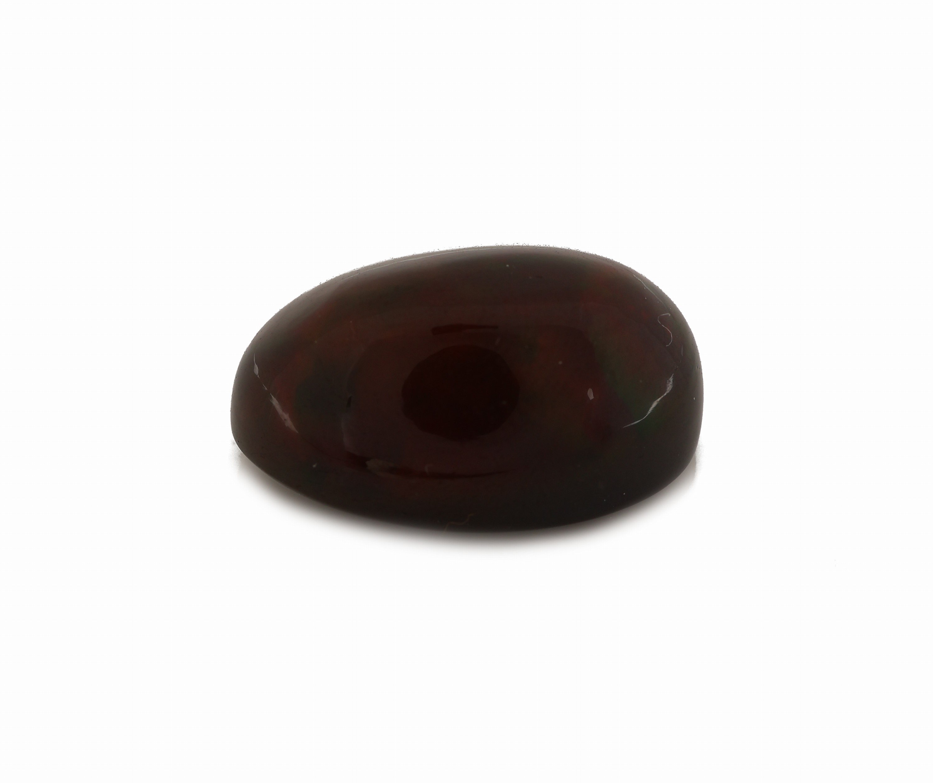 Image 27037896 - Loser Schwarzopal, ca. 11.4 ct, ovaler Cabochon, Farbspiel in Rot, Grün und Gelb ...