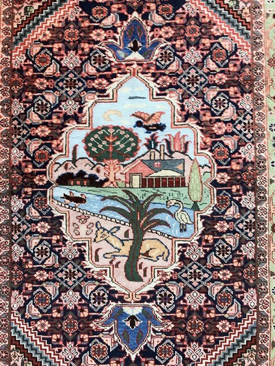 27037801c - Täbriz alt, Persien, Mitte 20.Jhd, Wolle auf Baumwolle, ca. 237 x 130 cm, EHZ: 2-3 ...