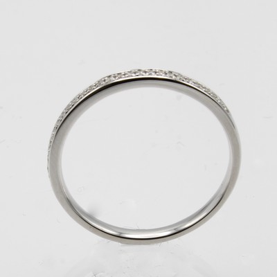 27037822a - Halbmemoryring mit Brillanten, WG 750/000, Brill. zus. ca. 0.11 ct Weiß/si, RW ca. 54 ...