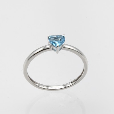 Image Ring mit Topasherz, WG 750/000, Topas (beh.) ca. 0.52 ct, RW ca. 52, auch in RW 56 erh. ...