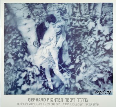 27037859k - Gerhard Richter, born 1932, Lovers in the Forest, offset on light cardboard, handsigned ...