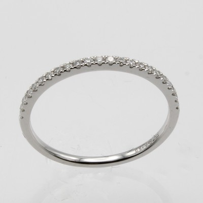 Image Halbmemoryring mit Brillanten, WG 750/000, Brill. zus. ca. 0.18 ct Weiß/si, RW ca. 56 ...