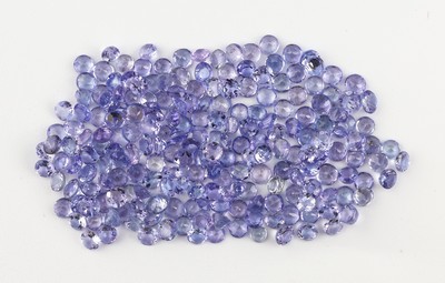 Image Lot lose Tansanite, ca. 15.74 ct, rundfacett. in versch. Größen und Farbnuancen ...