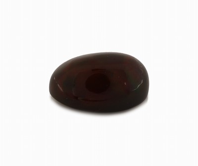 Image Loser Schwarzopal, ca. 11.4 ct, ovaler Cabochon, Farbspiel in Rot, Grün und Gelb ...