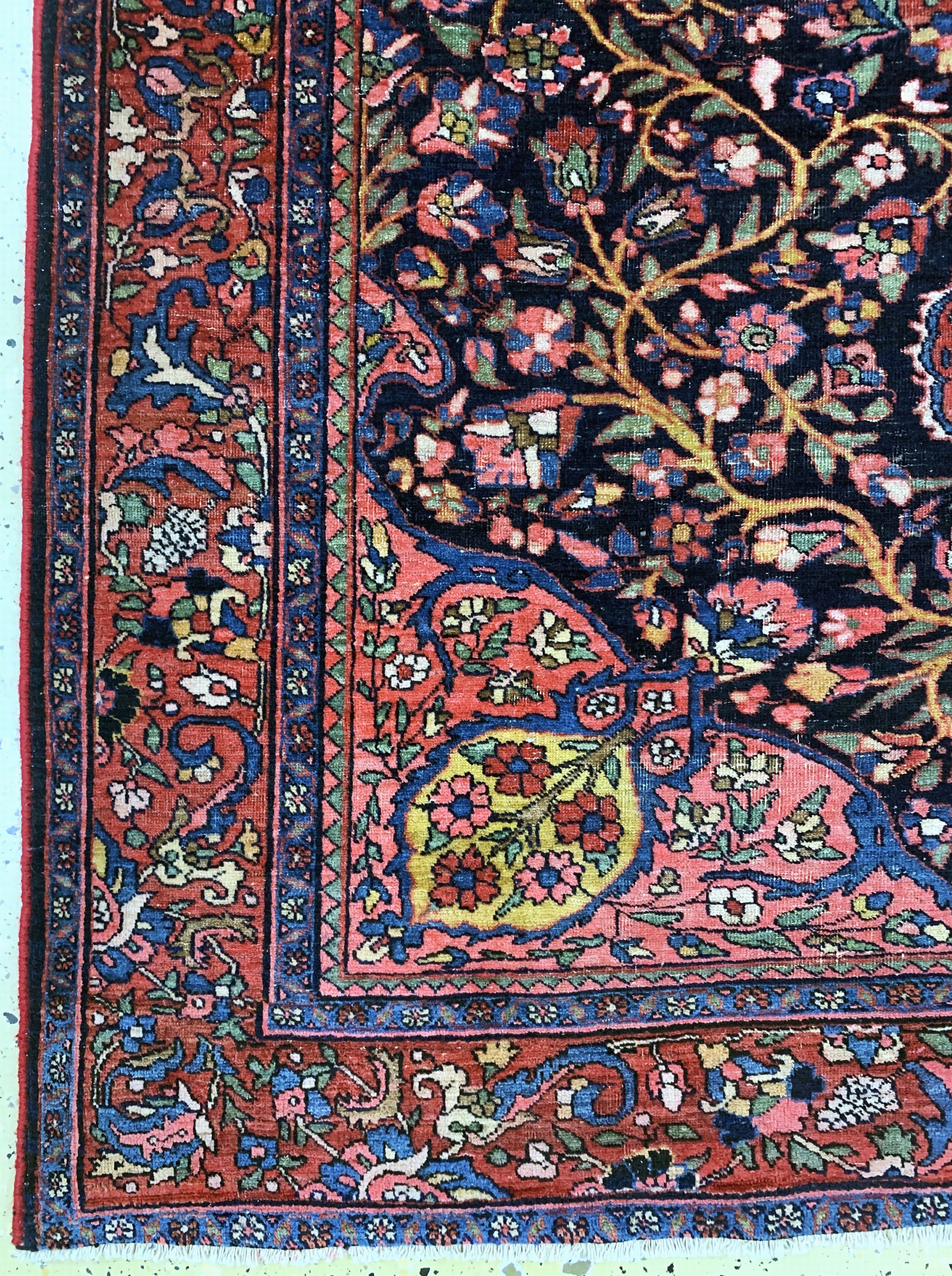 Detail b: Bidjar antik, Persien, Anfang 20.Jhd, Wolleauf Baumwolle, ca. 195 x 134 cm, EHZ: 3