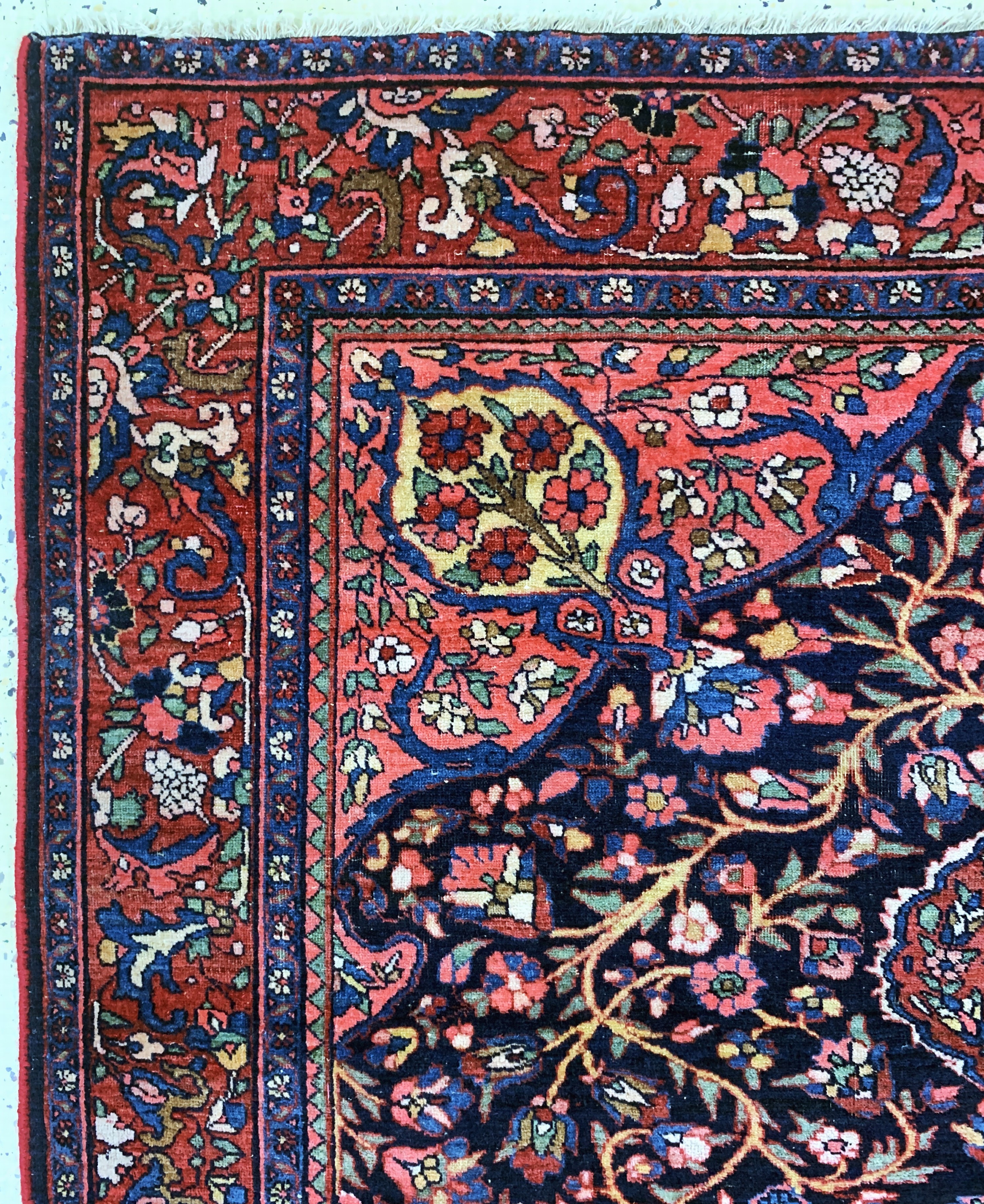 Detail d: Bidjar antik, Persien, Anfang 20.Jhd, Wolleauf Baumwolle, ca. 195 x 134 cm, EHZ: 3