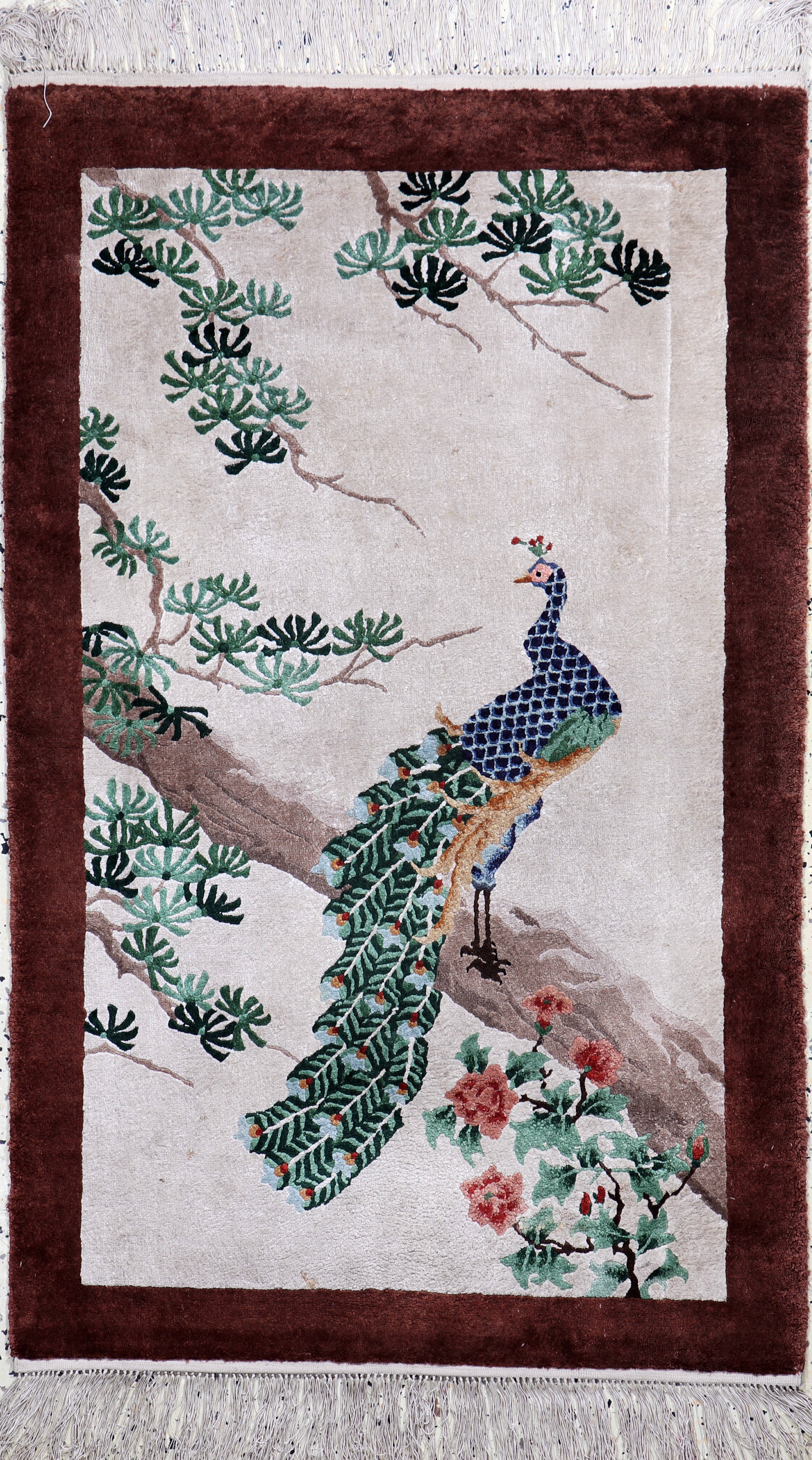 Image 27037905 - Seiden-Teppich, China, Mitte 20.Jhd, reine Naturseide, ca. 140 x 86 cm, ...