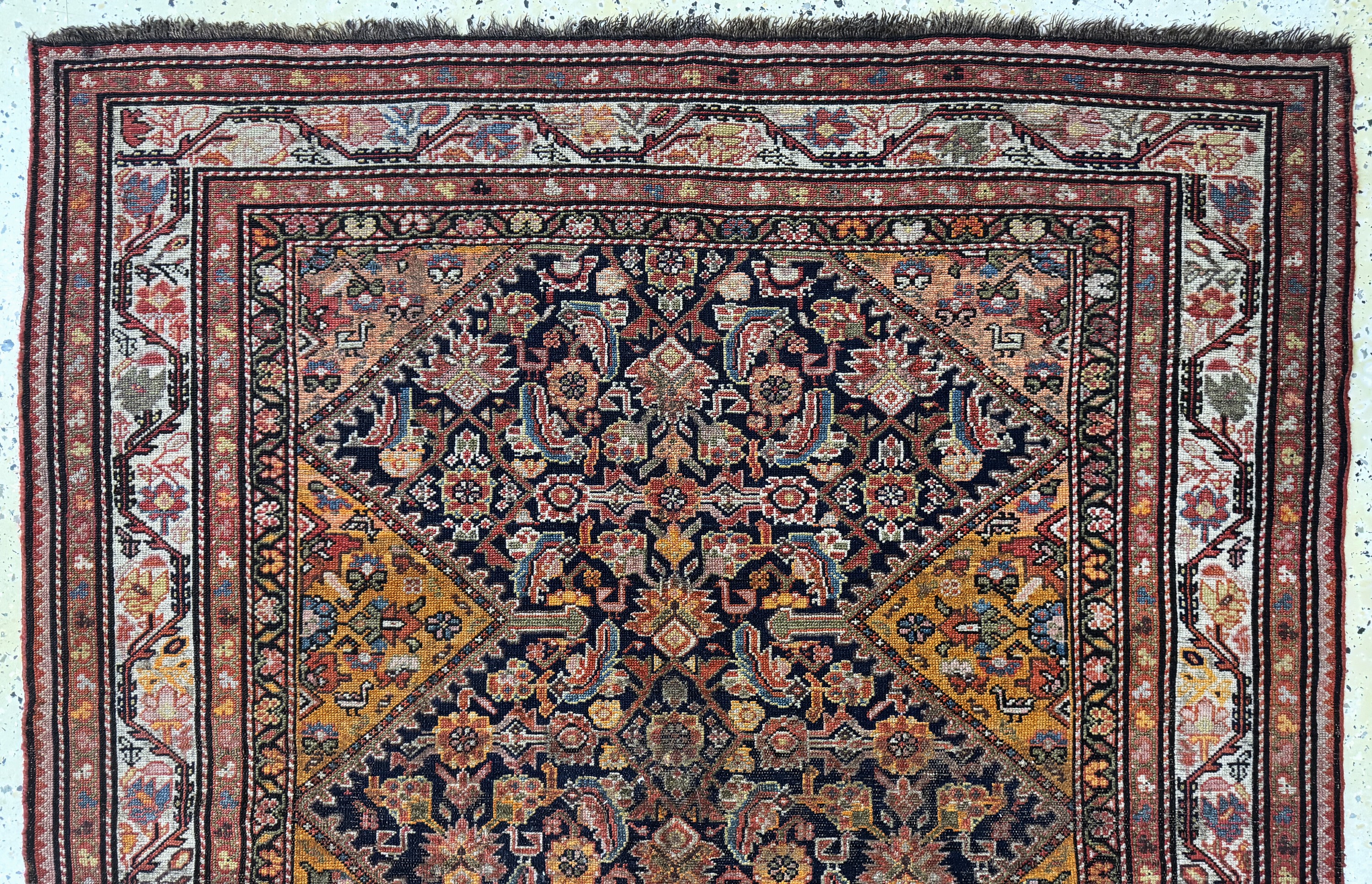 Detail a: Antiker Malayer, Persien, 19.Jhd, Wolle aufWolle, ca. 191 x 127 cm, EHZ: 3