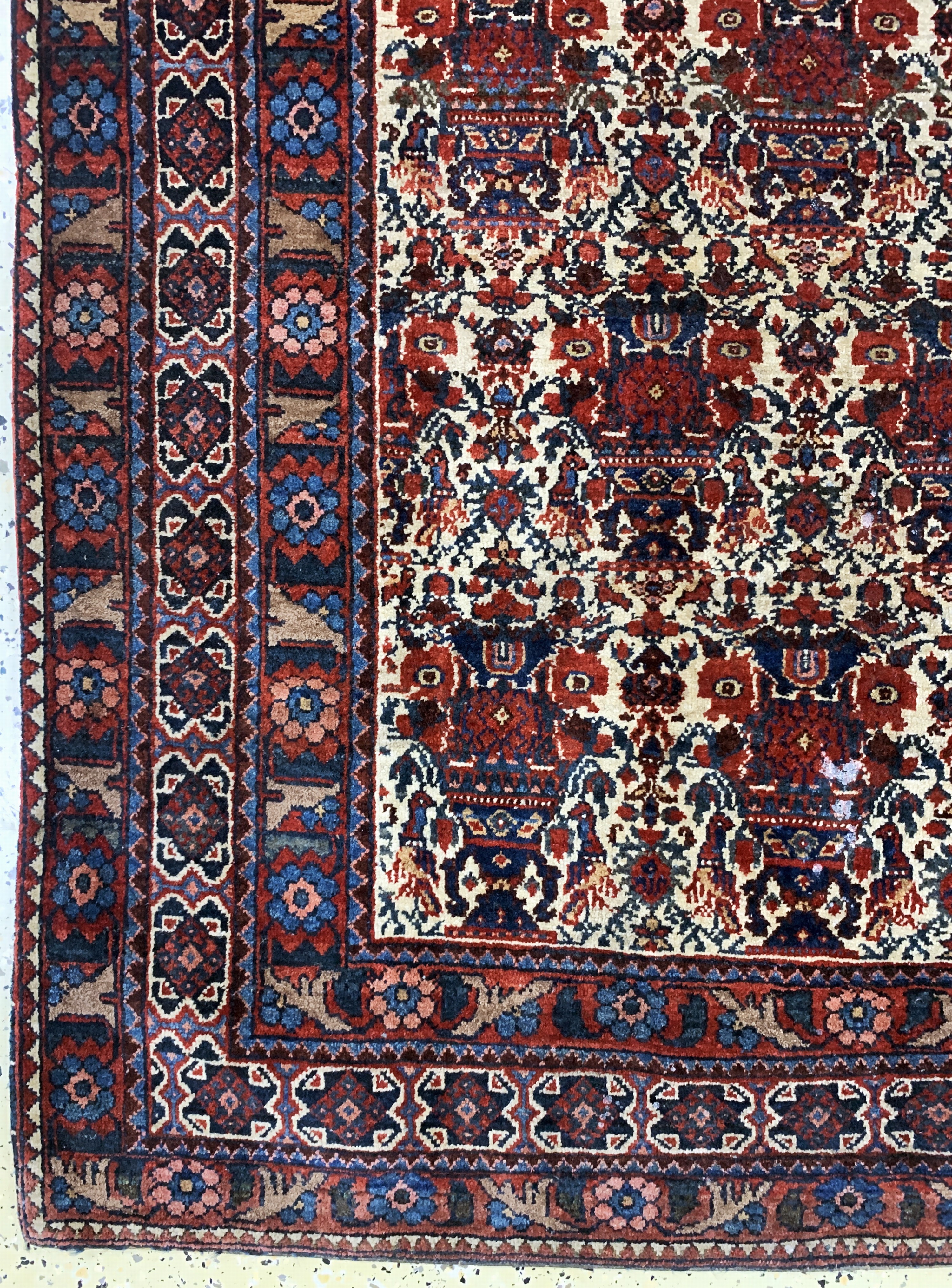 Detail b: Antiker Afschar, Persien, um 1900, Wolle auf Baumwolle, ca. 213 x 148 cm, EHZ: 3