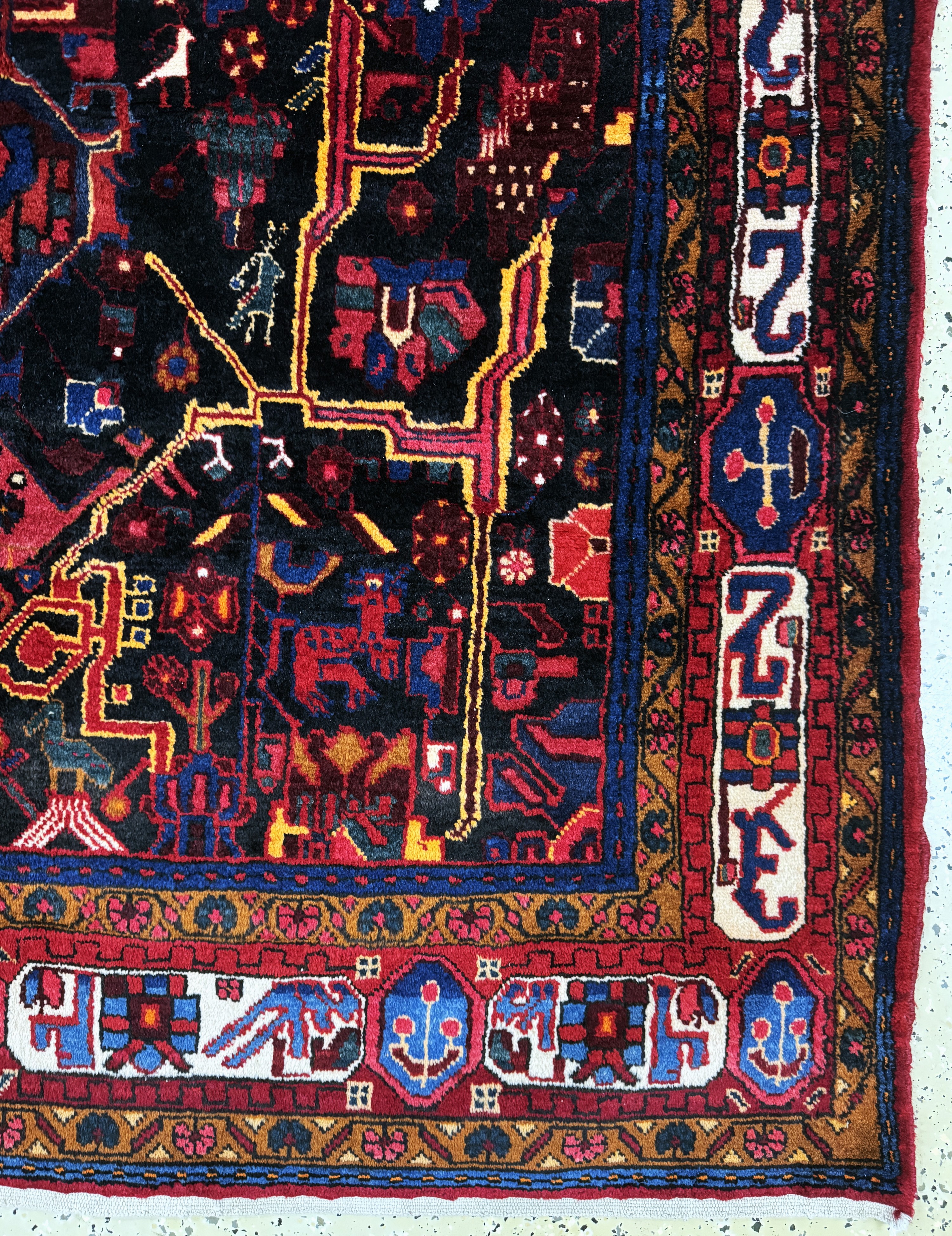 Detail a: Toyserkan, Persien, Mitte 20.Jhd, Wolle aufBaumwolle, ca. 288 x 160 cm, gereinigt, EHZ: 2