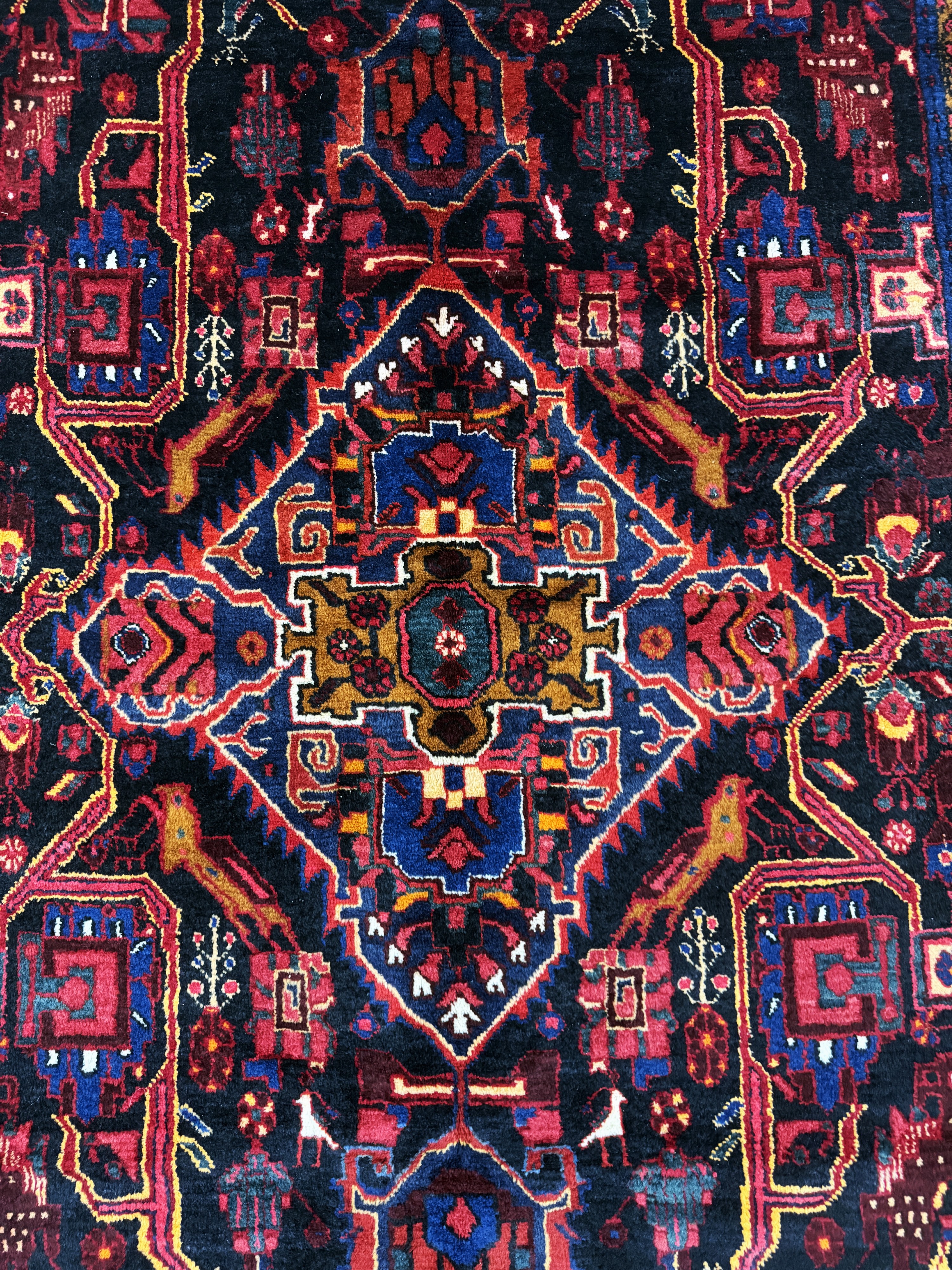 Detail c: Toyserkan, Persien, Mitte 20.Jhd, Wolle aufBaumwolle, ca. 288 x 160 cm, gereinigt, EHZ: 2