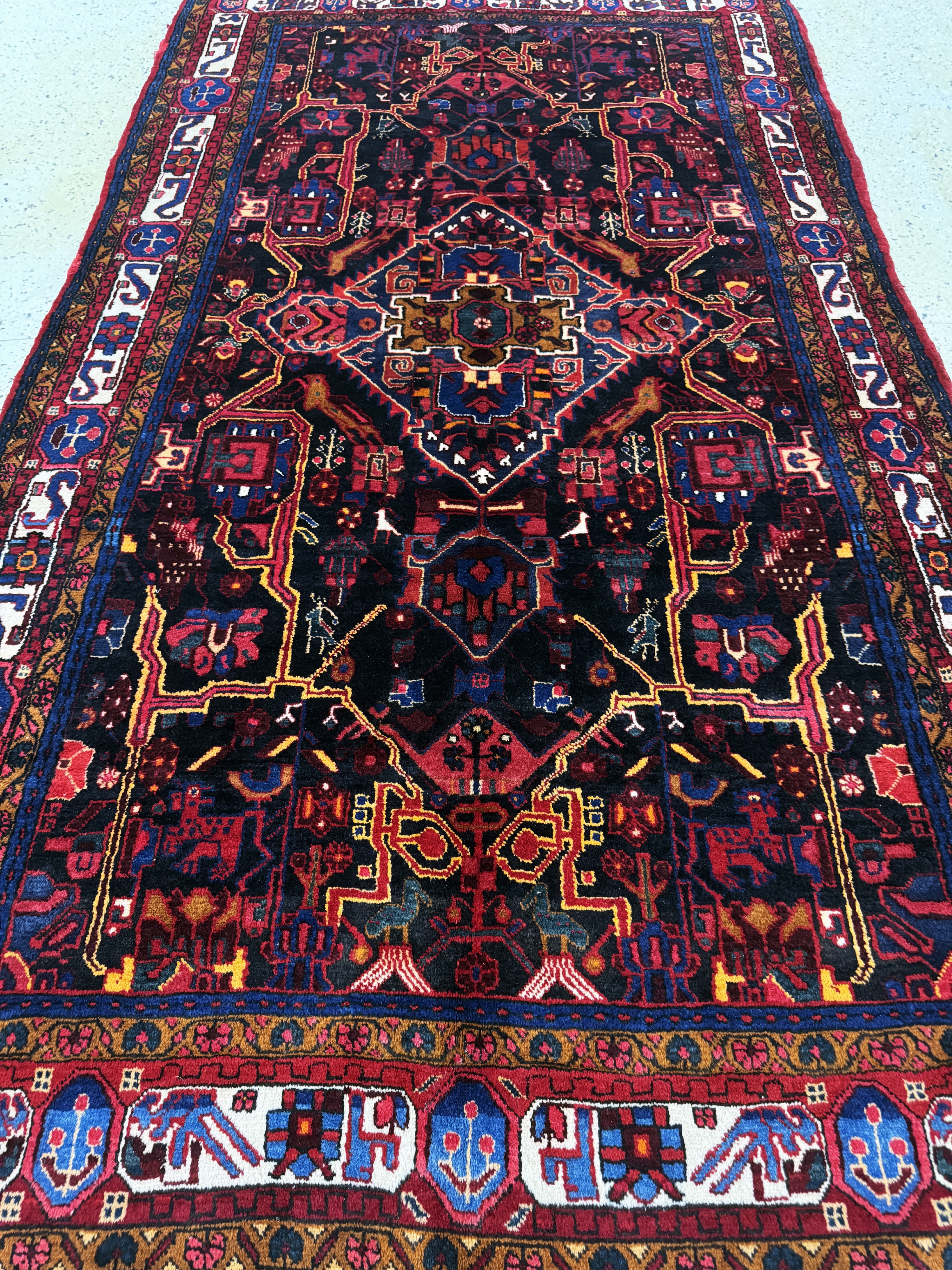 Detail f: Toyserkan, Persien, Mitte 20.Jhd, Wolle aufBaumwolle, ca. 288 x 160 cm, gereinigt, EHZ: 2