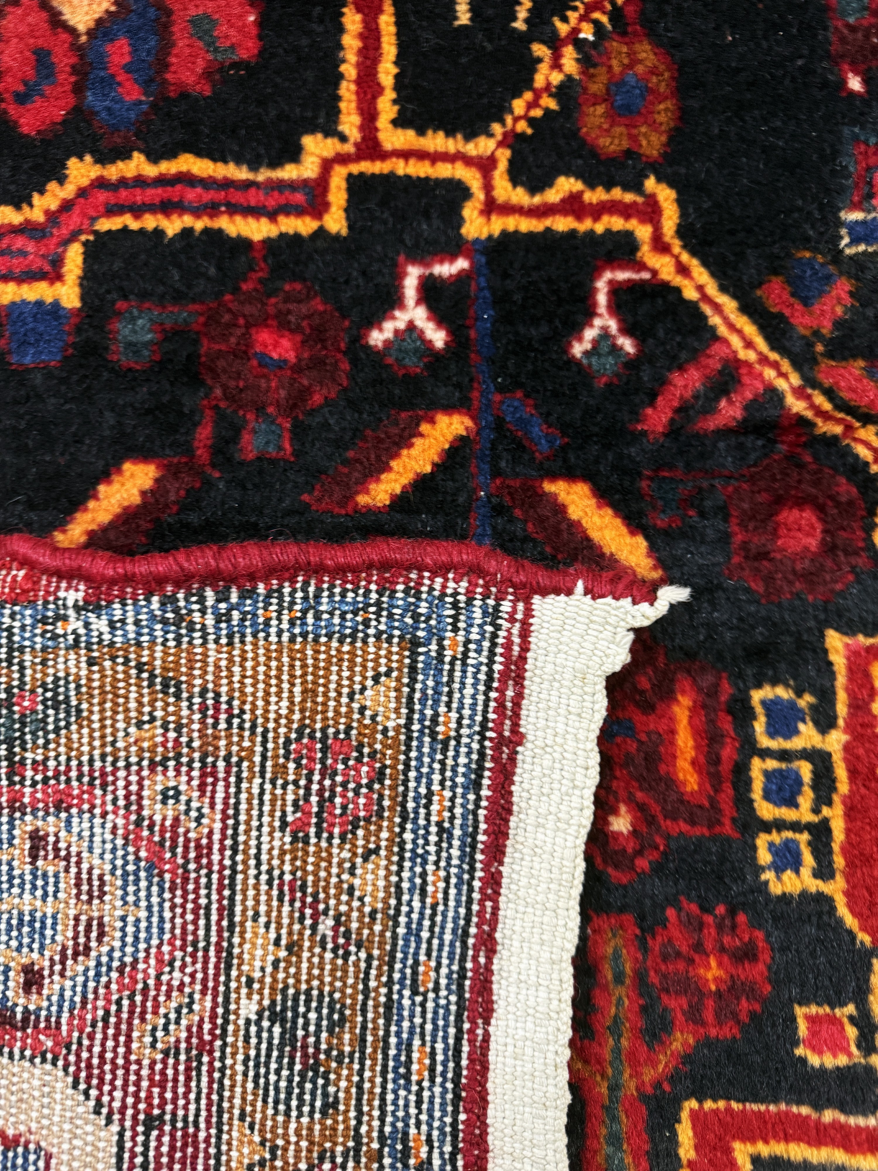 Detail g: Toyserkan, Persien, Mitte 20.Jhd, Wolle aufBaumwolle, ca. 288 x 160 cm, gereinigt, EHZ: 2