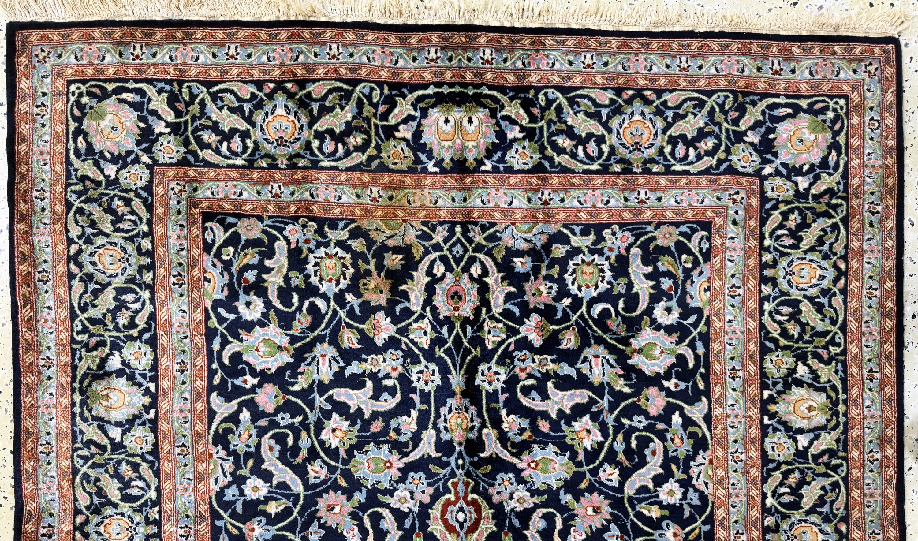 Detail a: Lahor fein, Pakistan, Ende 20.Jhd, Korkwolle, ca. 215 x 141 cm, EHZ: 2