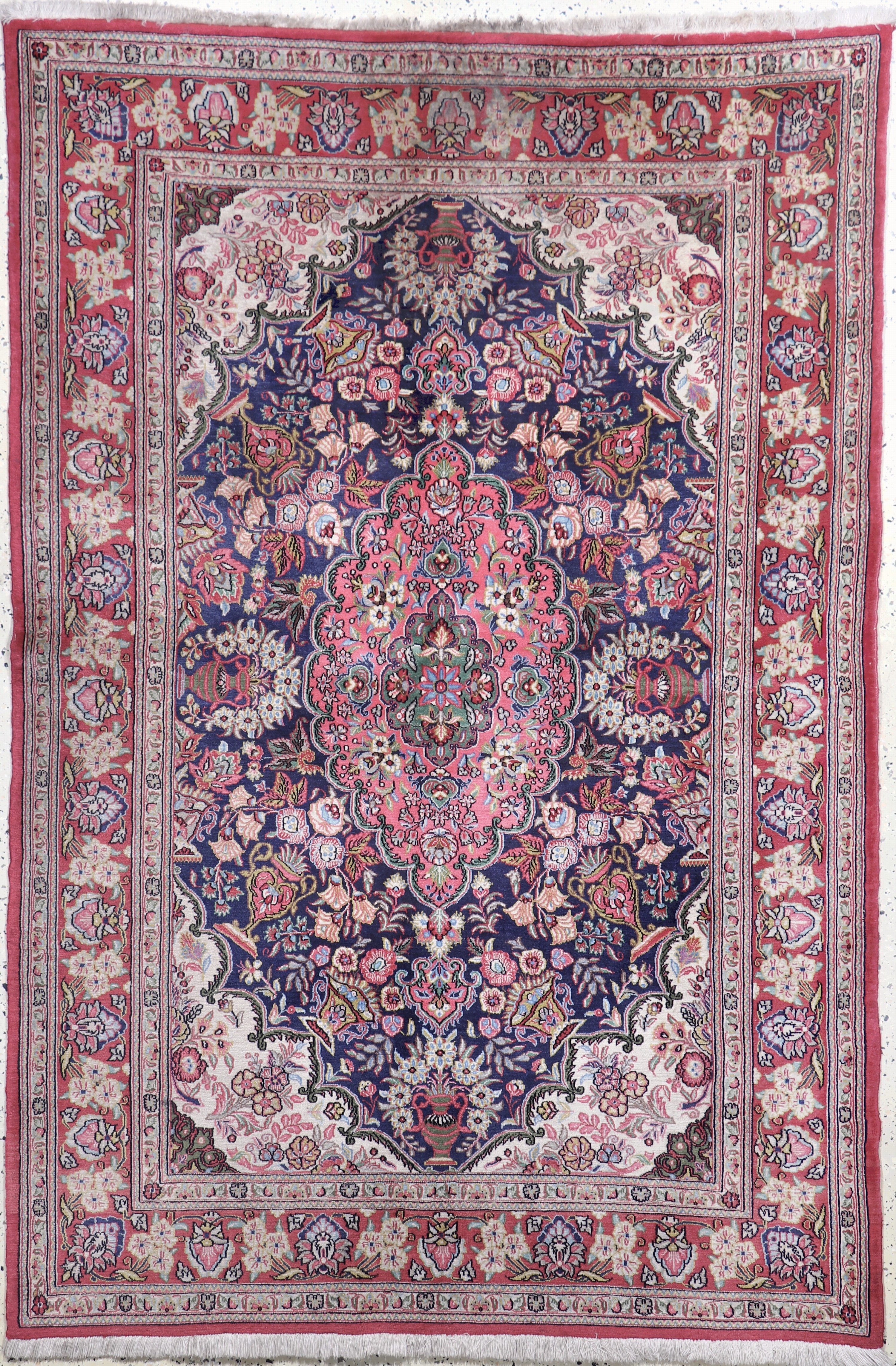 Image 27037915 - Ghom Kork, Persien, Ende 20.Jhd, Korkwolle,ca. 210 x 140 cm, Reinigungsbedürftig, EHZ: ...