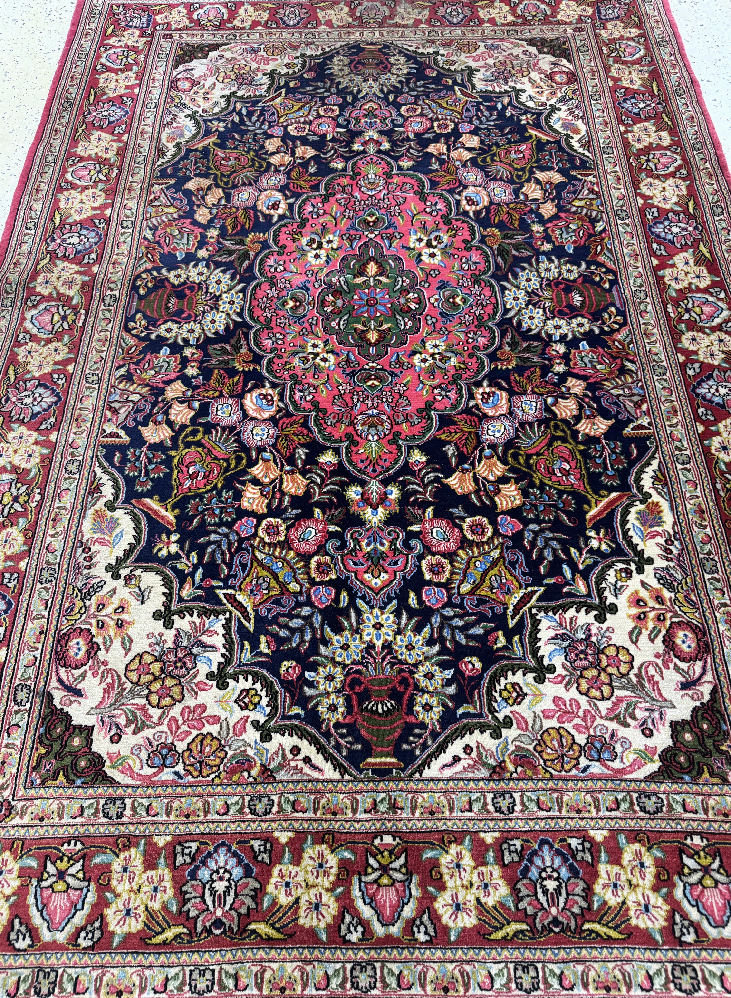 Detail d: Ghom Kork, Persien, Ende 20.Jhd, Korkwolle,ca. 210 x 140 cm, Reinigungsbedürftig, EHZ: 2