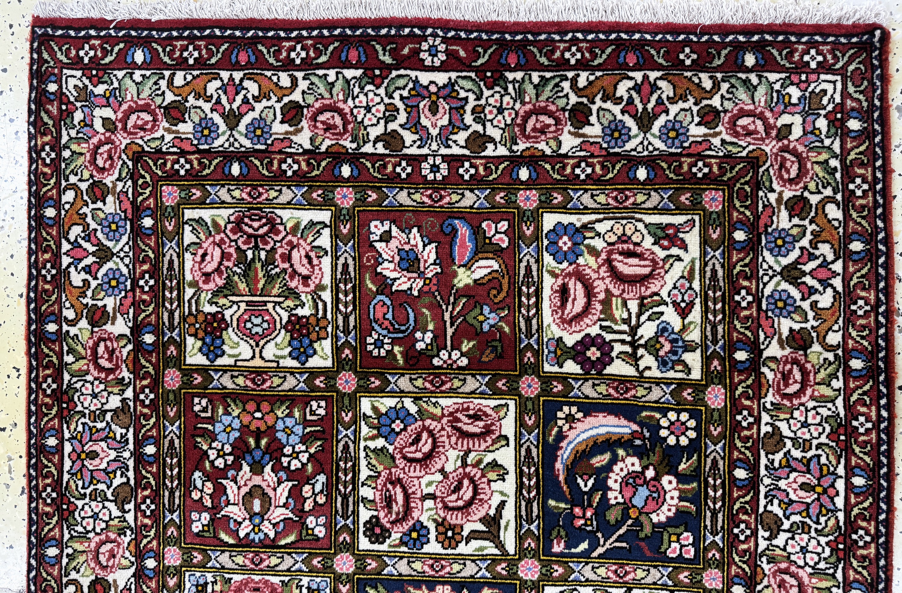Detail a: 2 Lots Bachtiar & Mud fein, Persien, Ende 20.Jhd, Wolle auf Baumwolle, ca. 153 x 105 cm,EHZ: 2