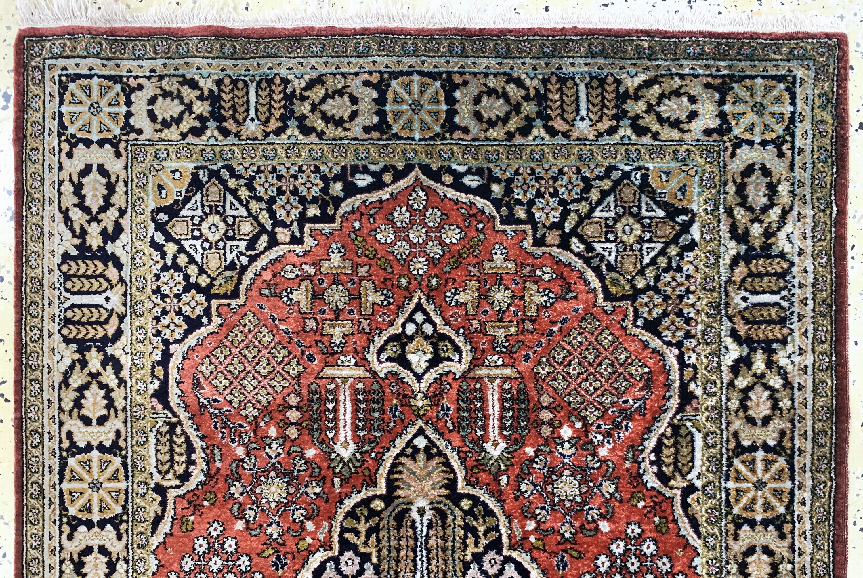 Detail a: 2 Lots Ghom Seide, Persien, Mitte 20.Jhd, reine Naturseide, ca. 130 x 83 cm, Reinigungsbedürftig, EHZ: 2