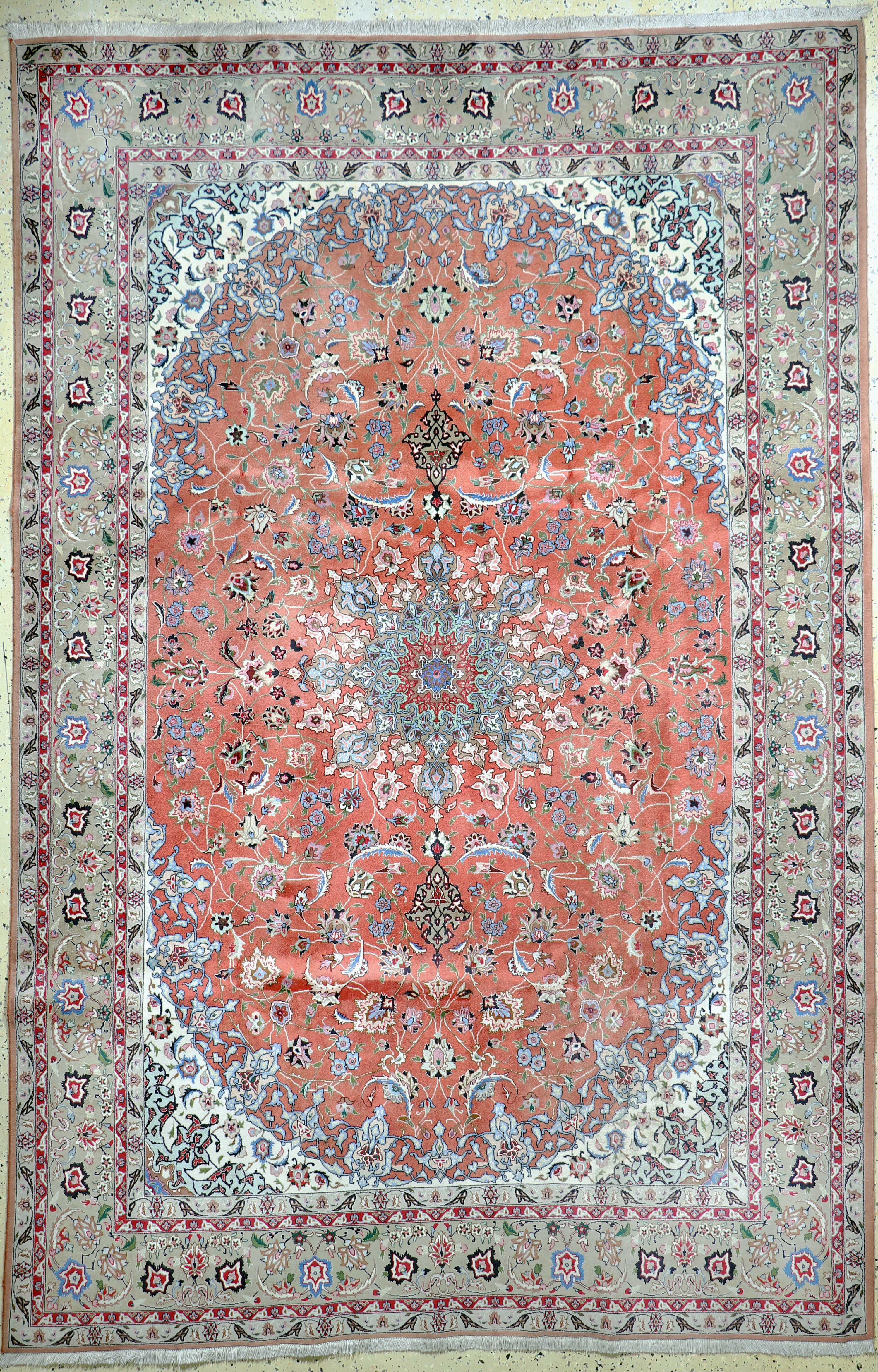 Image 27037919 - Täbriz fein(50 Raj), Persien, Ende 20.Jhd, Korkwolle mit Seide, ca. 304 x 200 cm, ca. ...