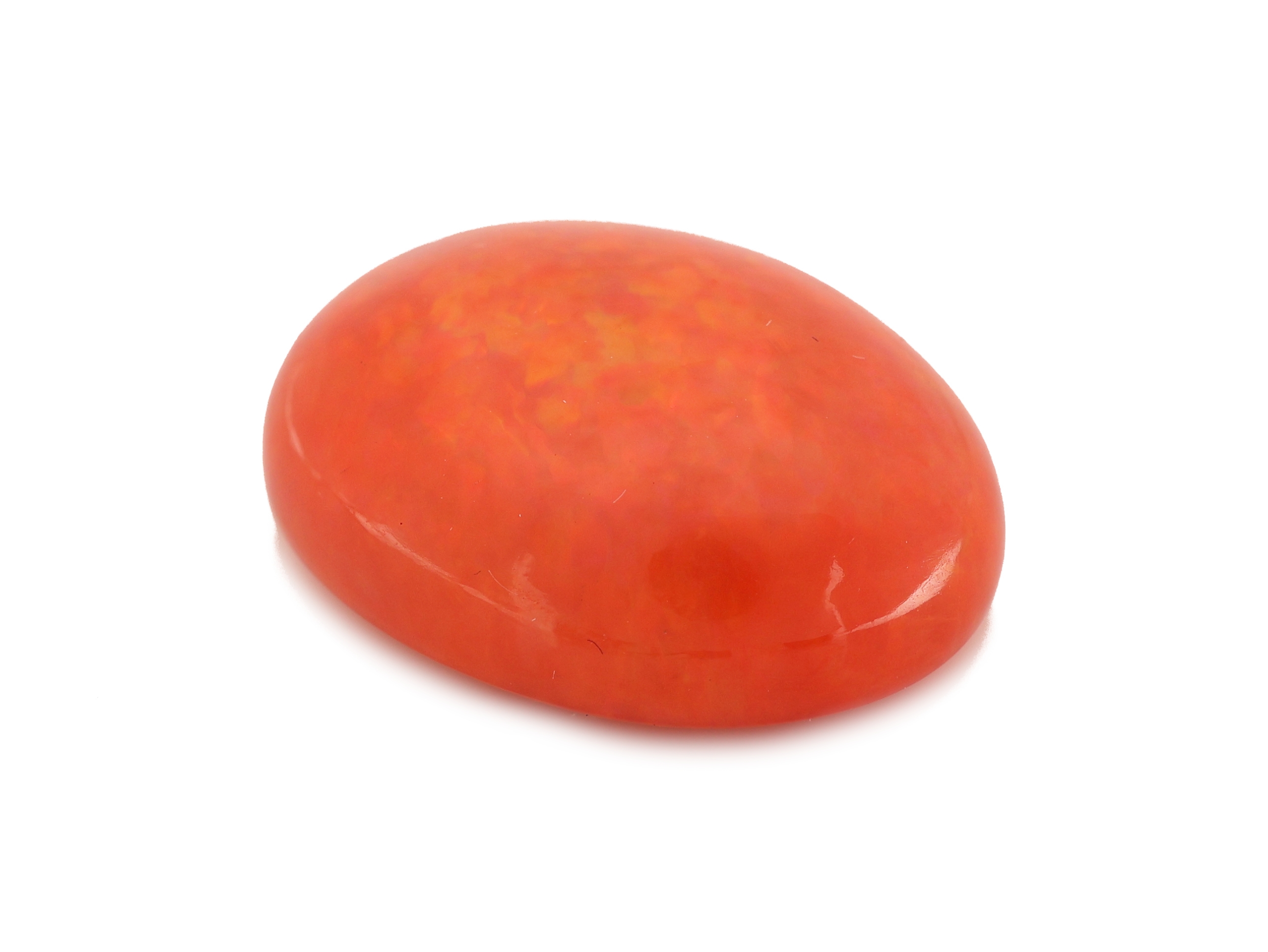 Image 27037933 - Loser roter Opal, ca. 15.55 ct, ovaler Cabochon, intensives Rot, 20.91 x 16.62 x 8.17mm ...