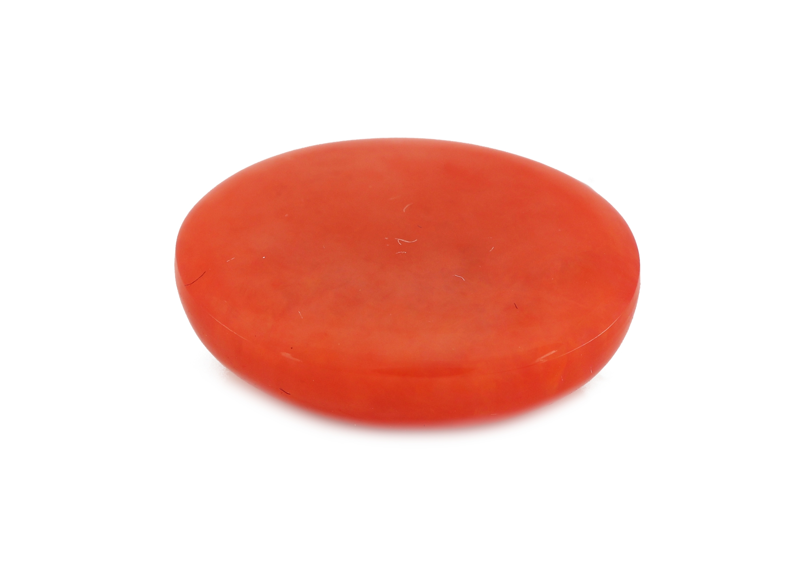 Detail a: Loser roter Opal, ca. 15.55 ct, ovaler Cabochon, intensives Rot, 20.91 x 16.62 x 8.17mm