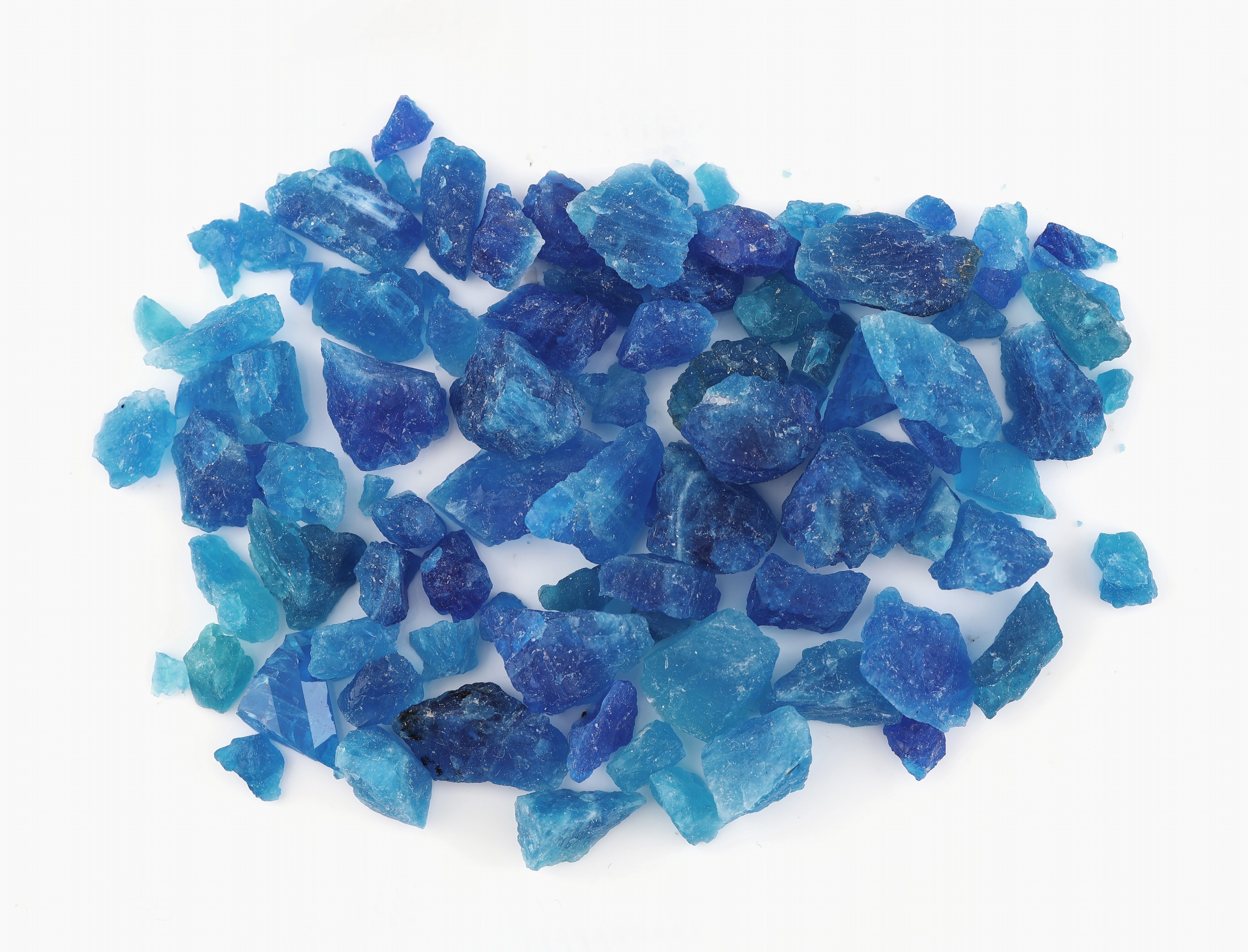 Image 27037941 - Lot lose Hauynerohsteine, zus. ca. 41.33 ct, versch. Größen, Formen und Farbnuancen ...