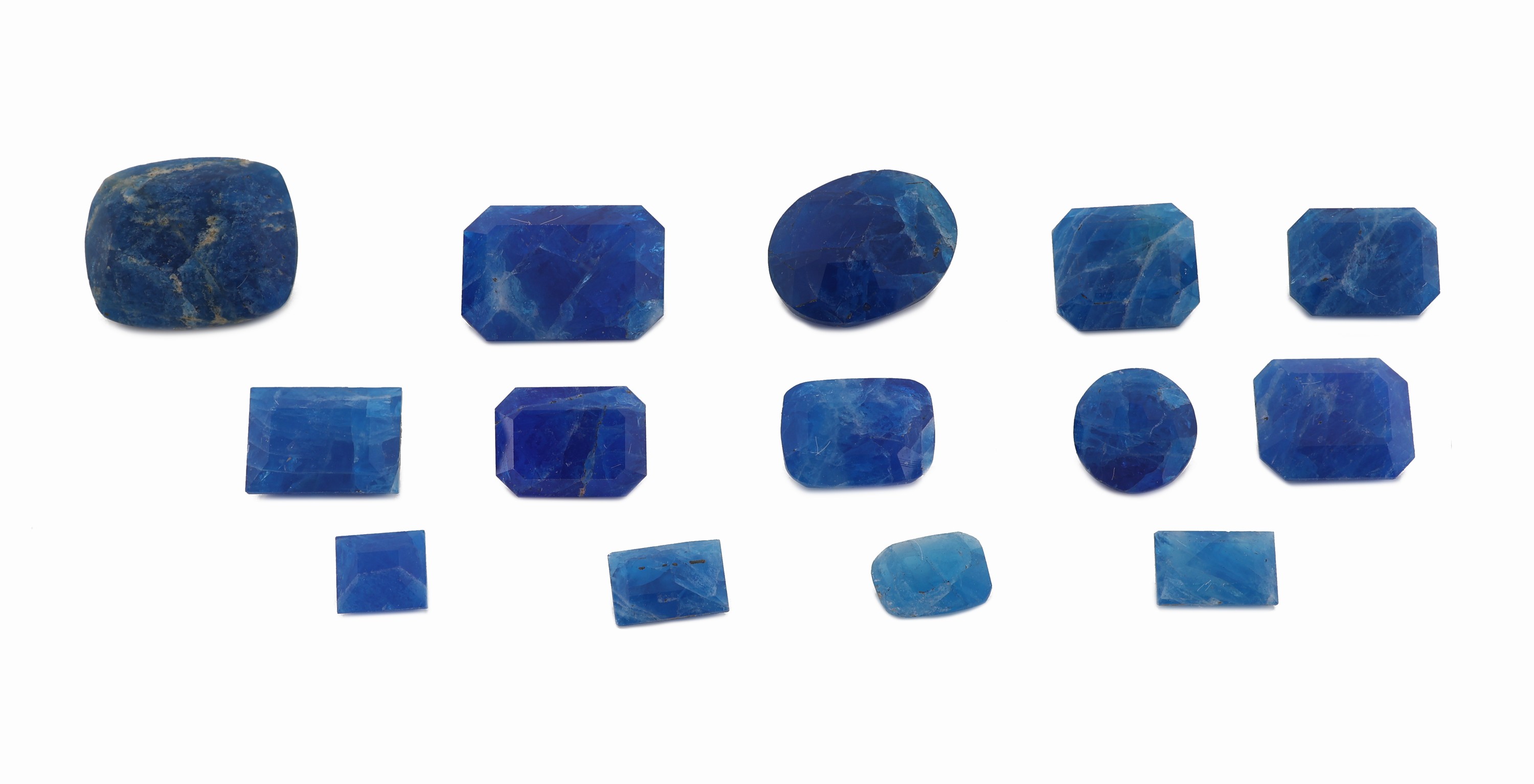 Image 27037944 - Lot 14 lose Hauyne, zus. ca. 8.83 ct, versch. Formen, Größen und Farbnuancen ...