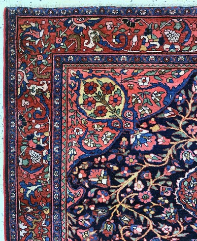 27037904d - Bidjar antik, Persien, Anfang 20.Jhd, Wolleauf Baumwolle, ca. 195 x 134 cm, EHZ: 3 ...