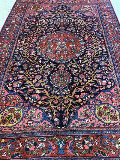 27037904f - Bidjar antik, Persien, Anfang 20.Jhd, Wolleauf Baumwolle, ca. 195 x 134 cm, EHZ: 3 ...